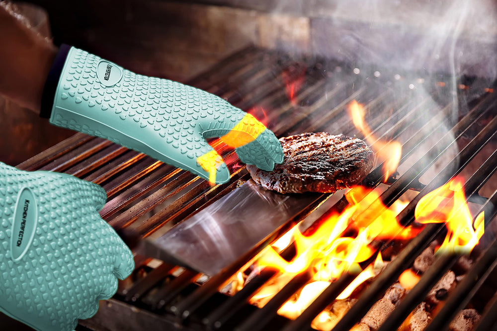 Packaging of Kitchen Perfection BBQ Gloves with product details