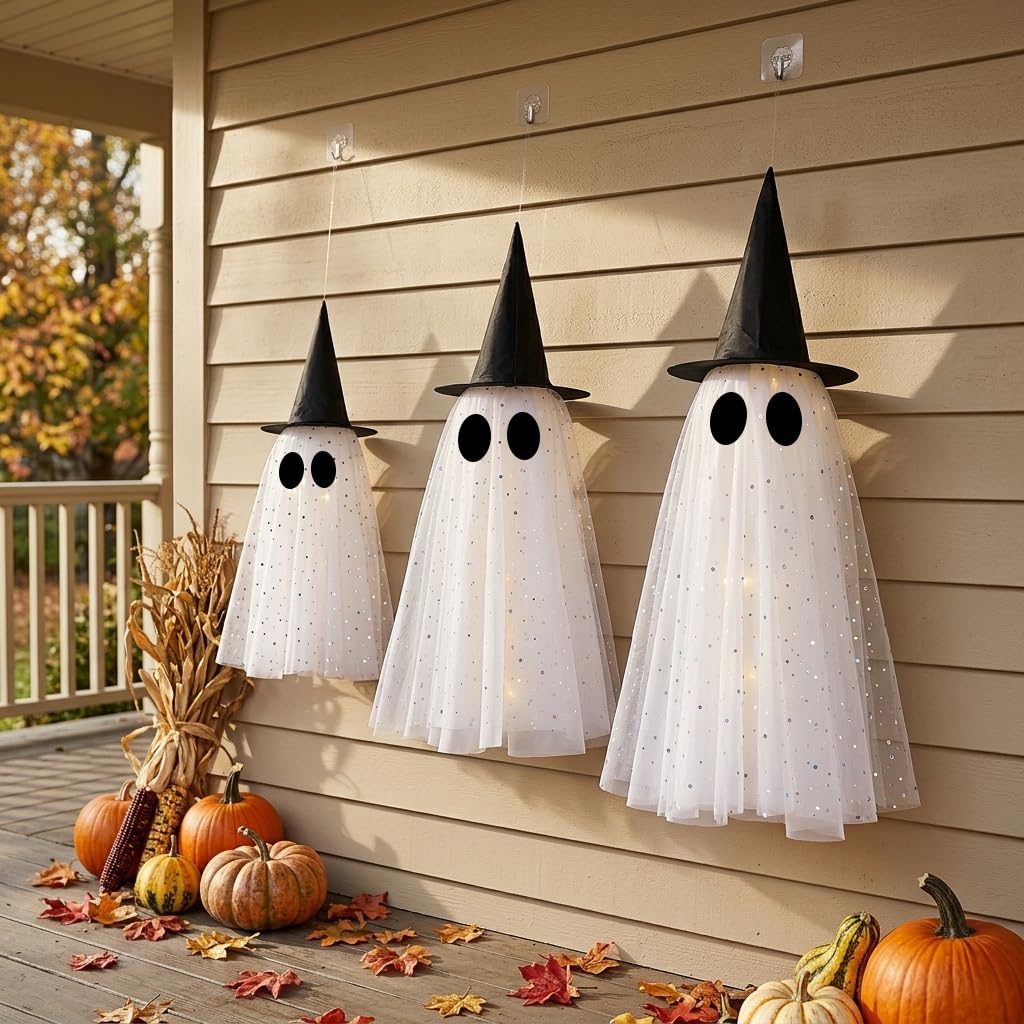 Packaging of KIWDY Halloween ghost decorations