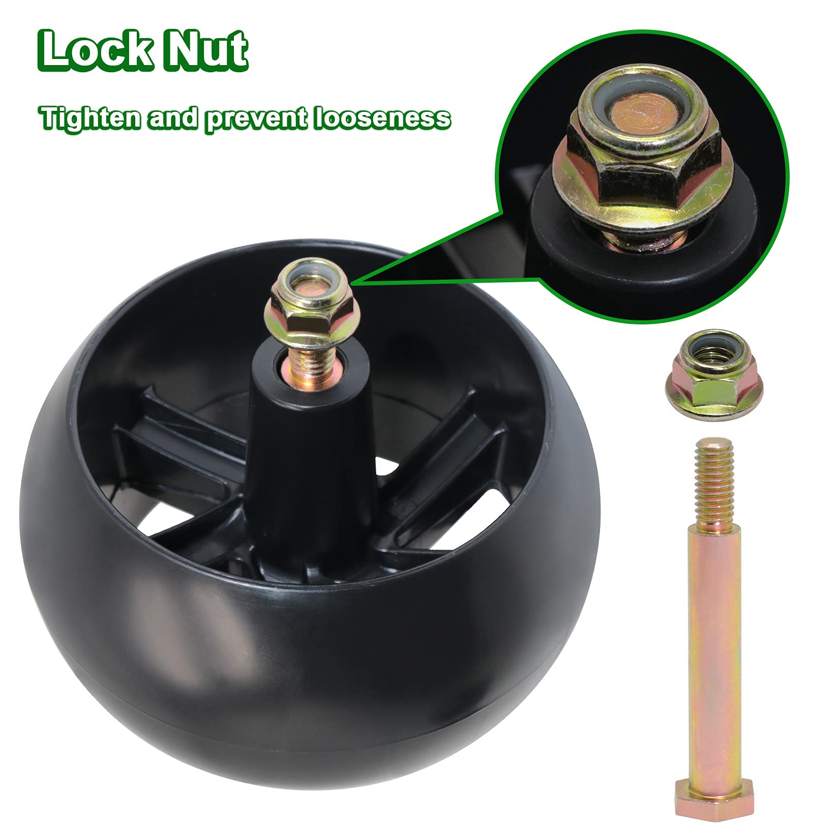Packaging of KOOTANS mower deck wheels with included components