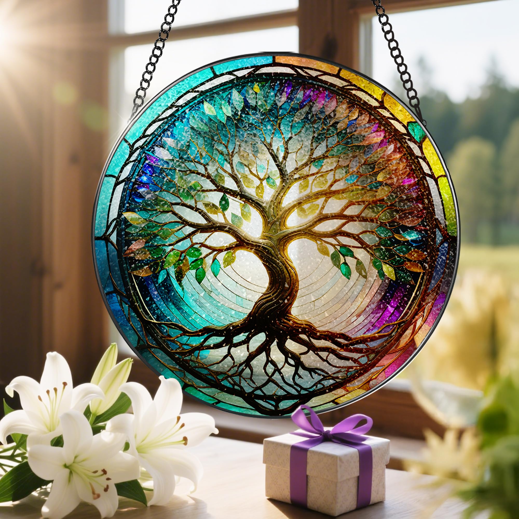 Packaging of LAOWEIKI stained glass suncatcher with safety wrapping