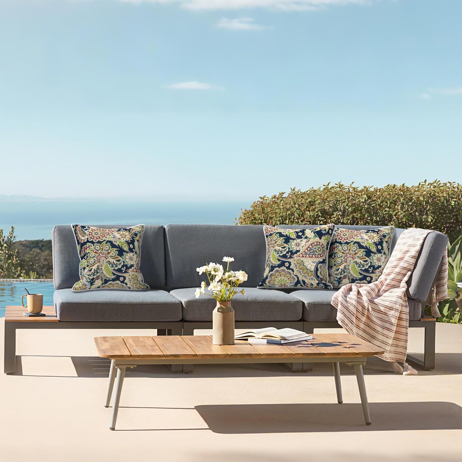 Packaging of LVTXIII outdoor throw pillows set of 2