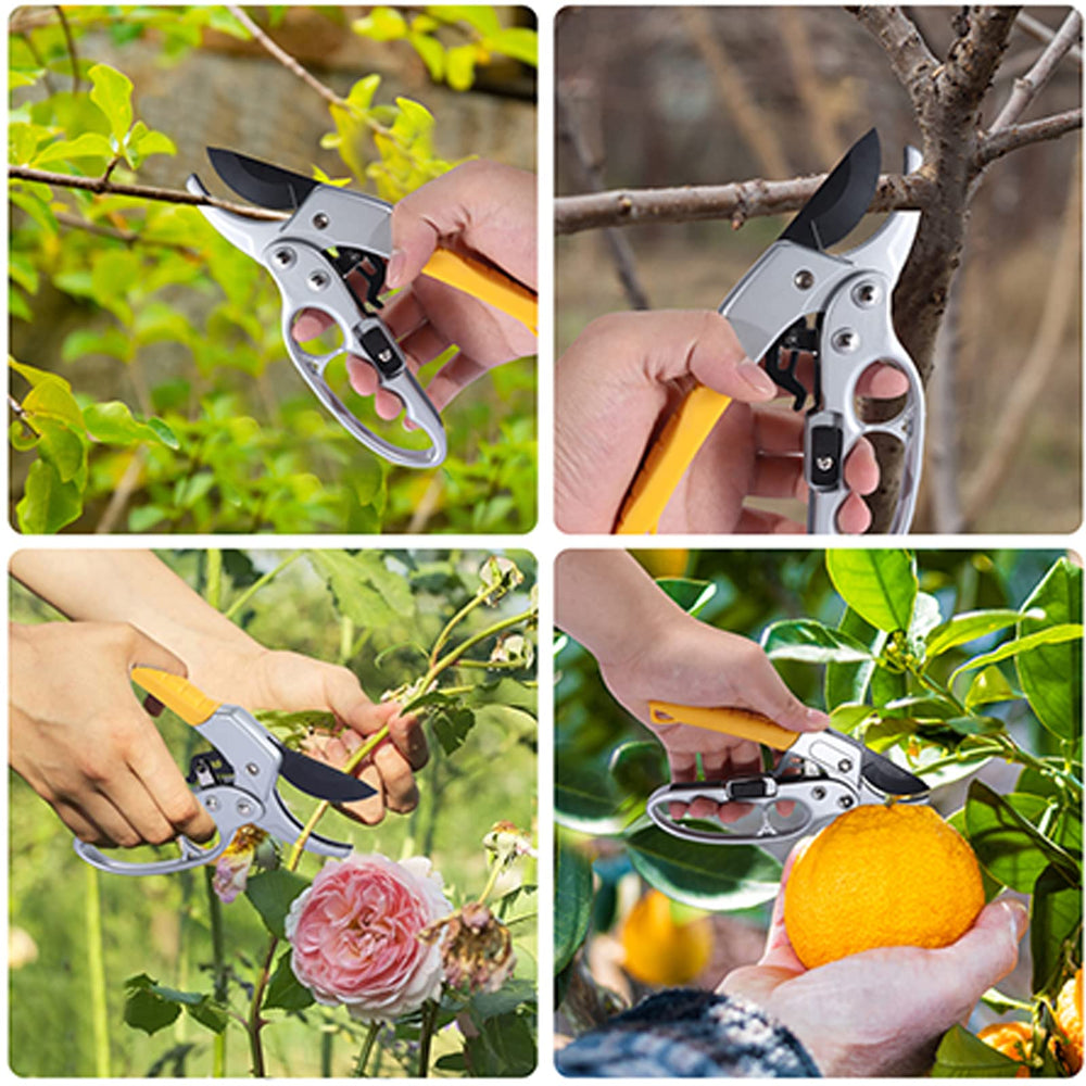 Packaging of MEPEREZ pruning shears on a wooden surface