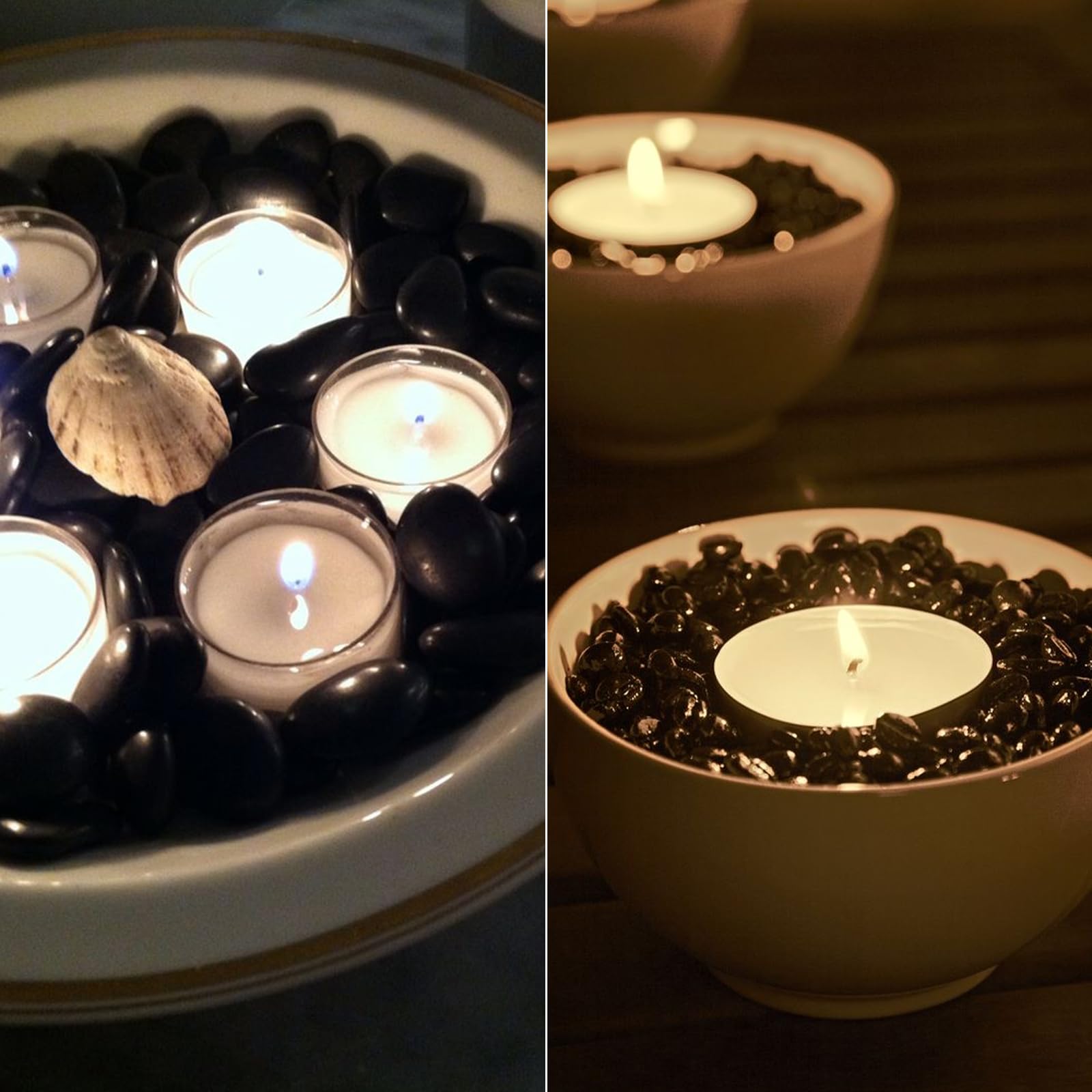 Packaging of Mulctun 6LB polished black stones