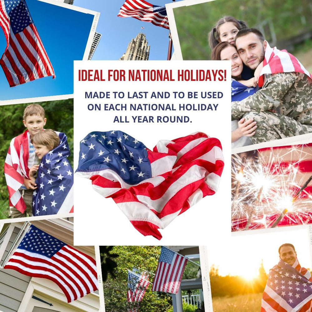 Packaging of NatFlag 10x15 FT Heavy Duty Nylon US Flag