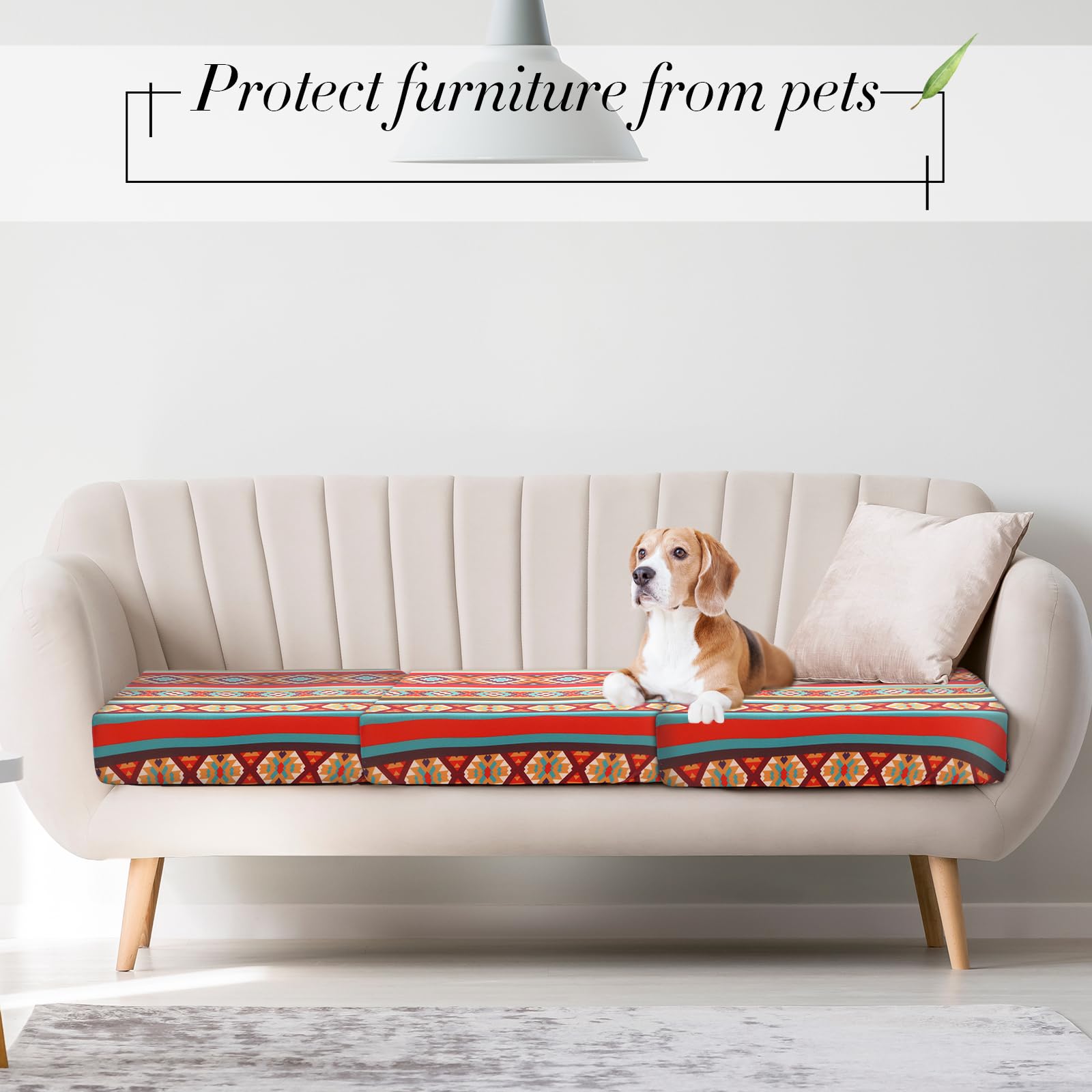 Packaging of Newwiee 8 Pcs Patio Cushion Covers for easy storage