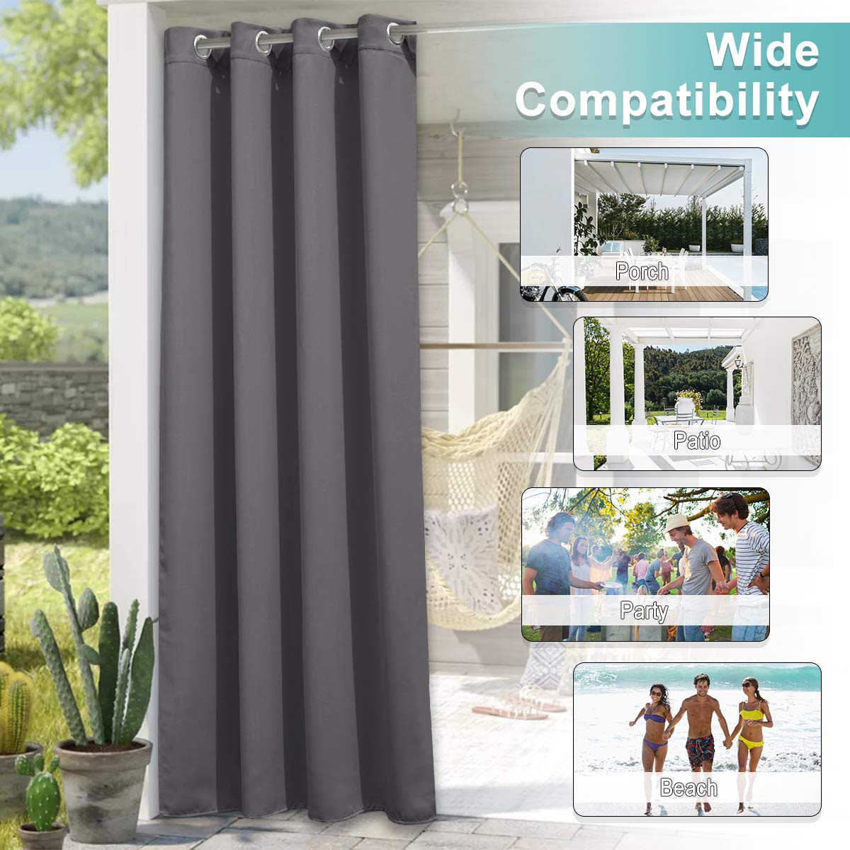 Packaging of NICETOWN Outdoor Curtain
