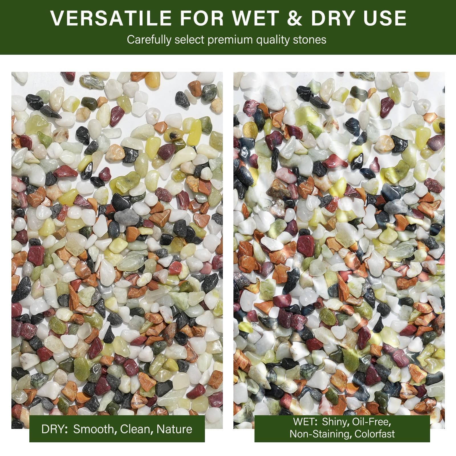 Packaging of NUPICK decorative pebbles