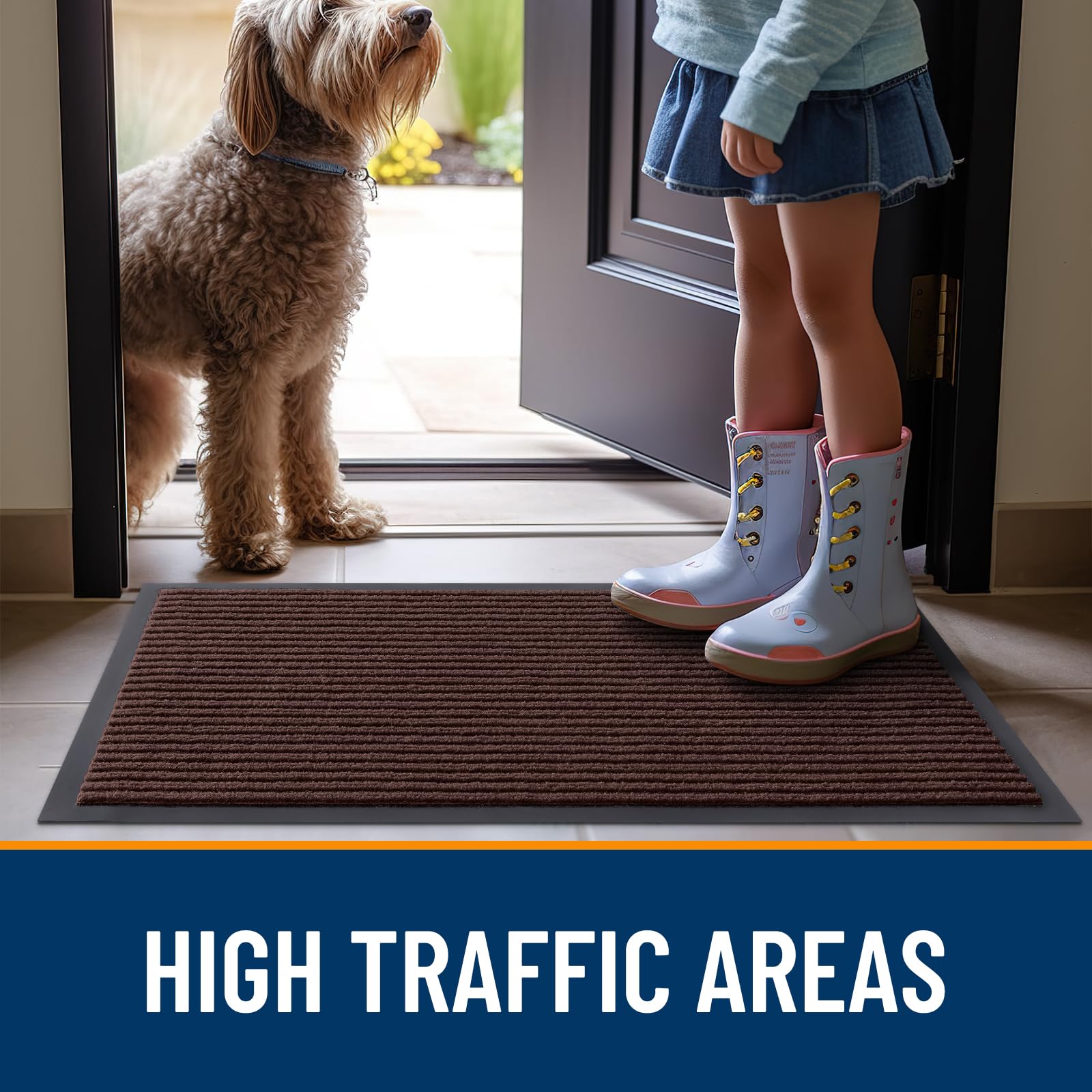 Packaging of OLANLY 2-Pack Front Door Mats