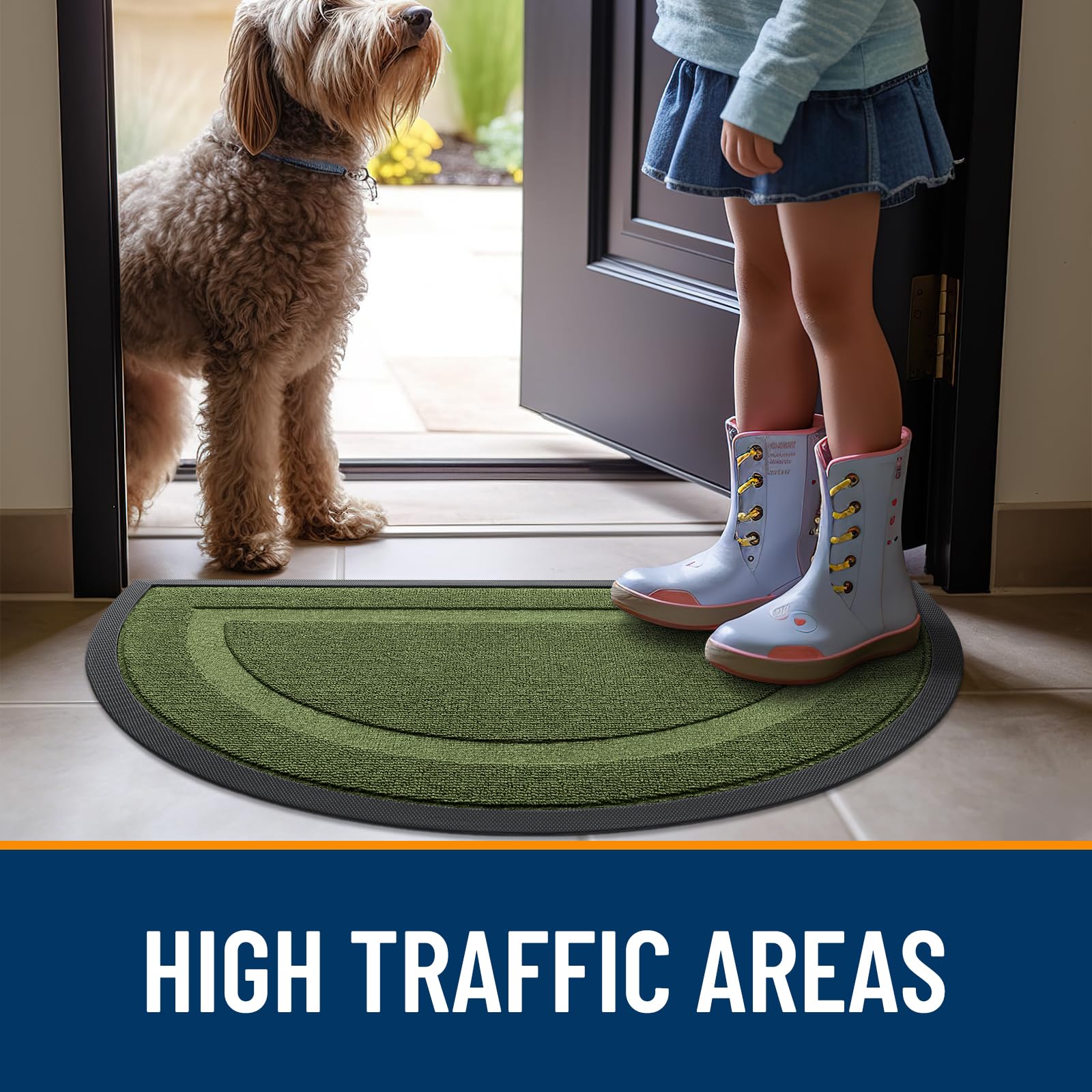 Packaging of OLANLY Half Circle Doormat