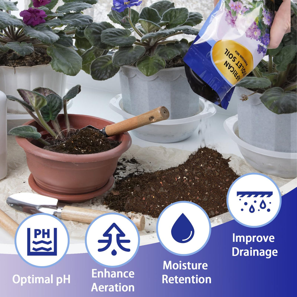 Packaging of Omitgoter African Violet Potting Soil Mix
