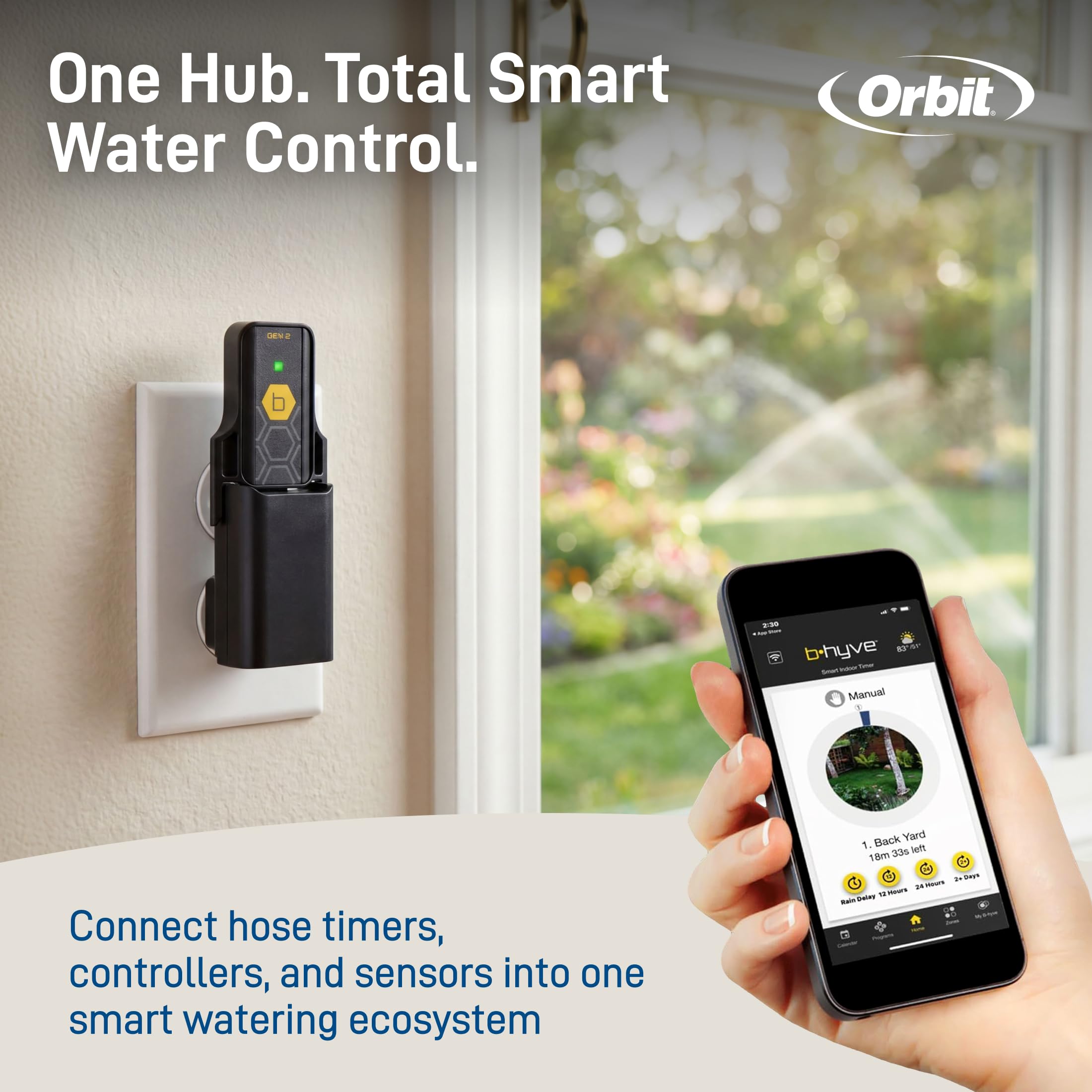 Packaging of Orbit B-hyve Gen 2 Wi-Fi Hub