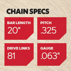 Packaging of Oregon L81 PowerCut Chainsaw Chain
