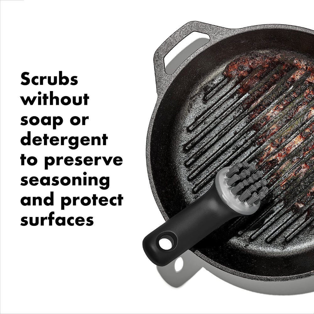 Packaging of OXO Cast Iron Scrub Brush