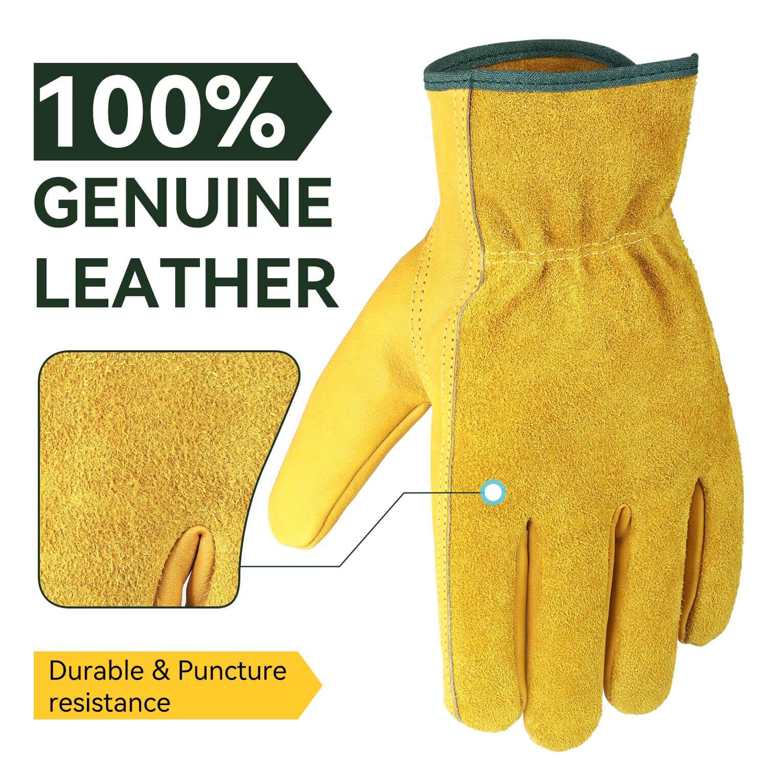 Packaging of OZERO Leather Work Gloves