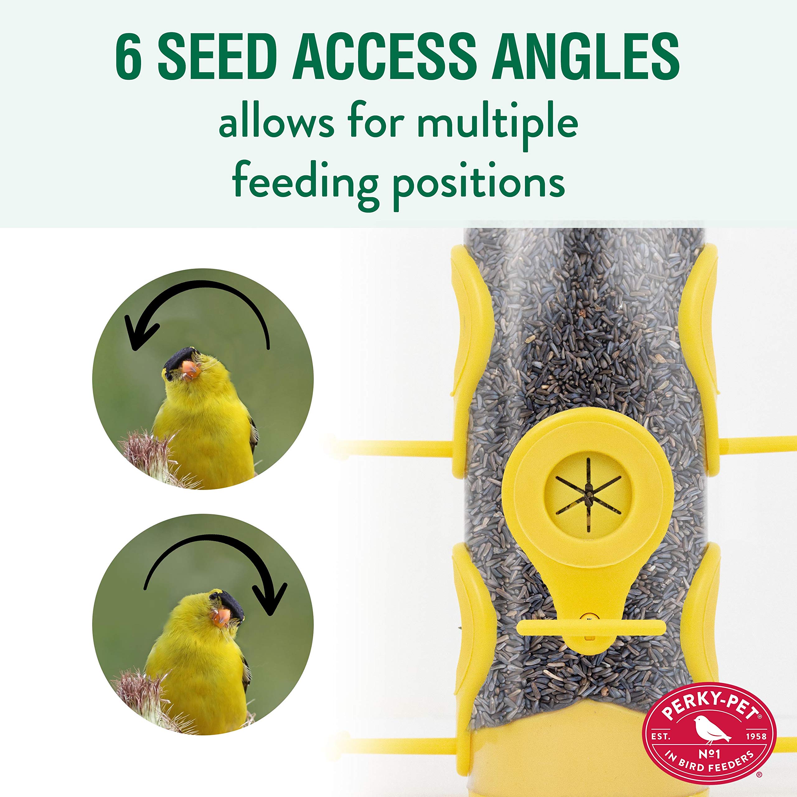 Packaging of Perky-Pet Finch Feeder with product details