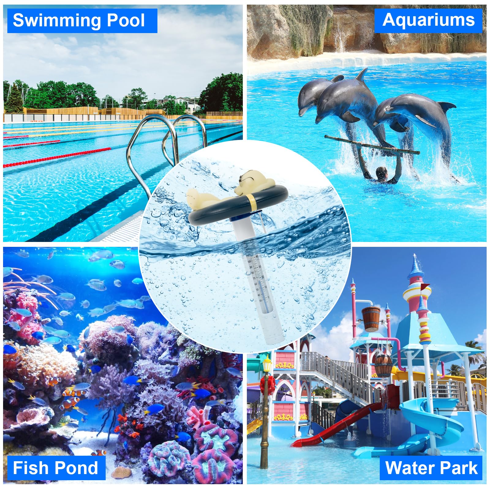 Packaging of PRASBURR Pool Thermometer with included string