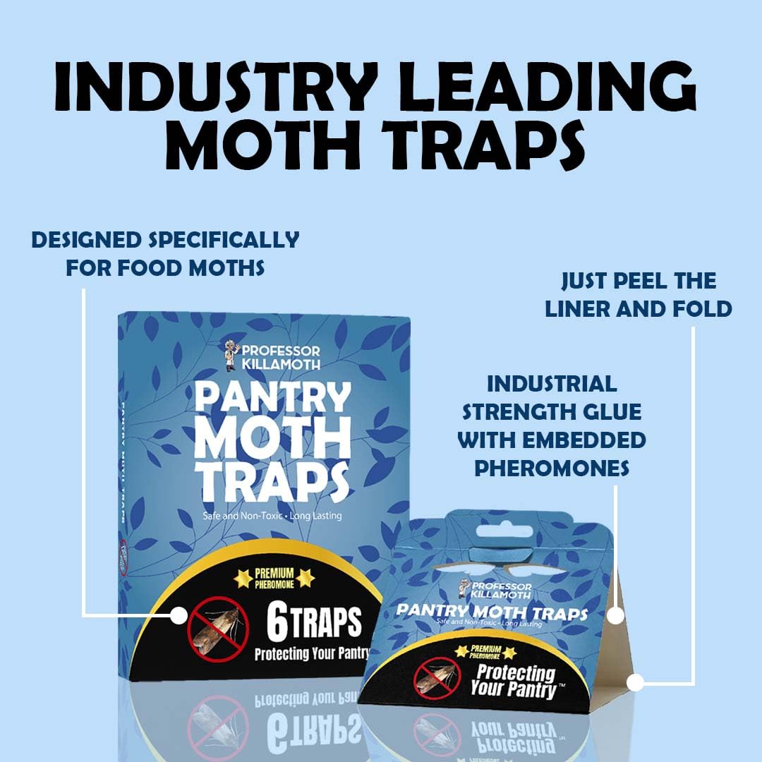 Packaging of Professor Killamoth Pantry Moth Traps