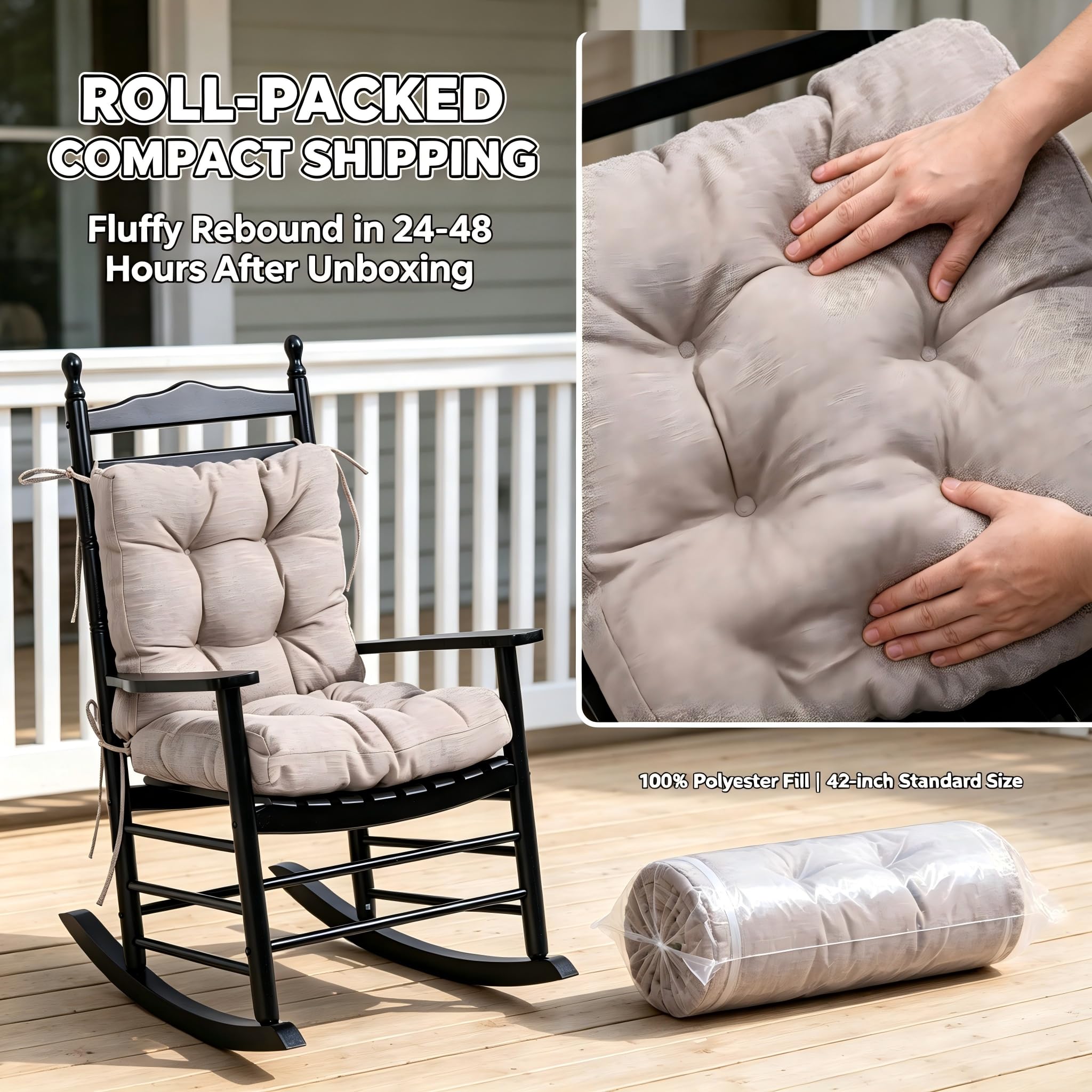 Packaging of QILLOWAY Outdoor Chair Cushion