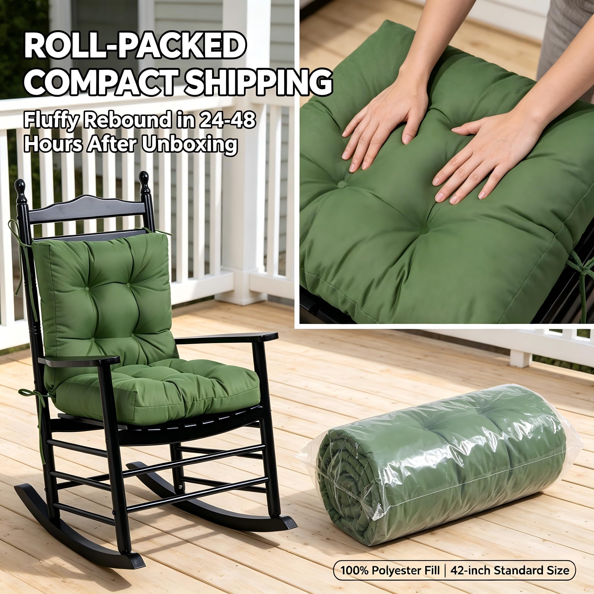 Packaging of QILLOWAY outdoor chair cushions