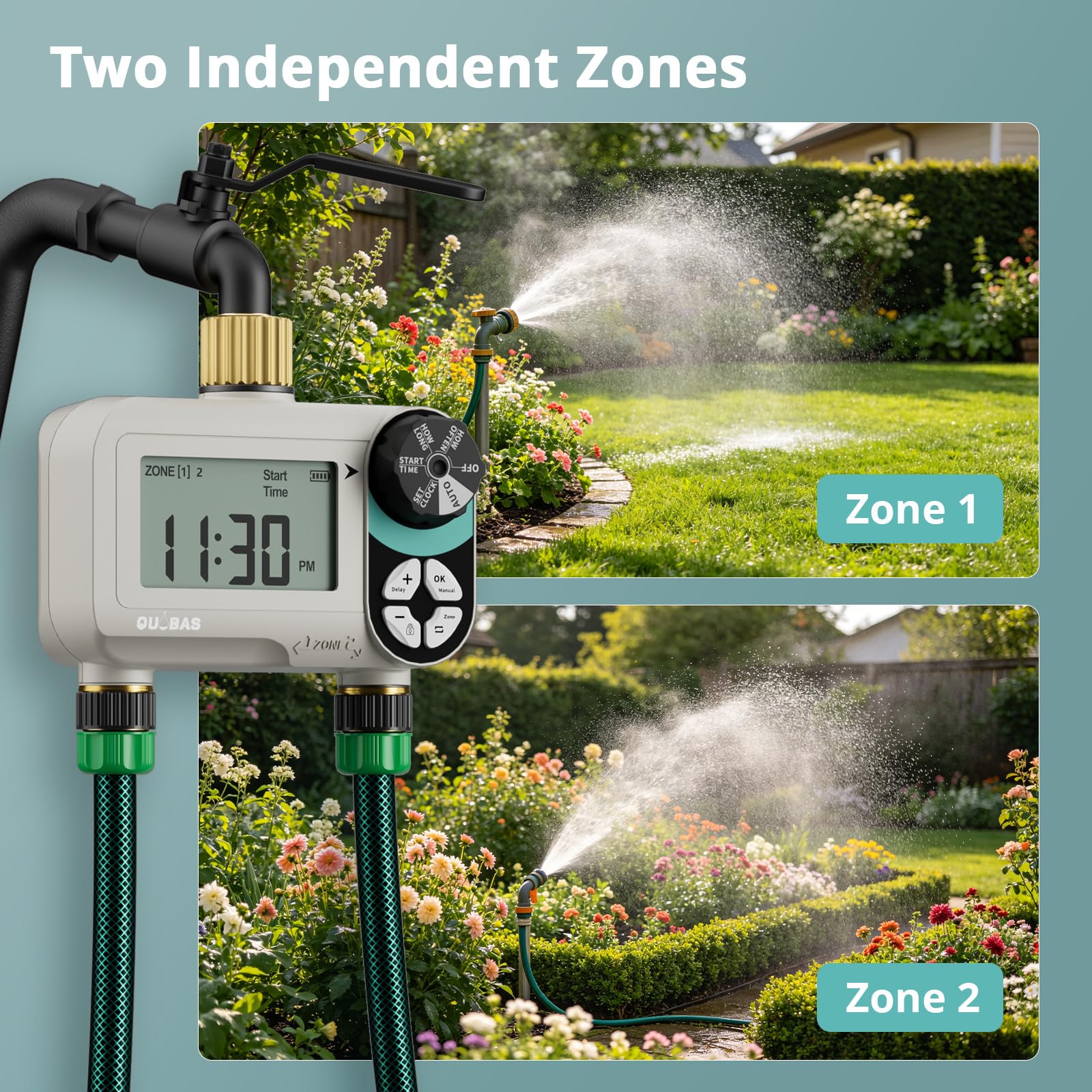 Packaging of QUOBAS Zero Pressure Water Timer