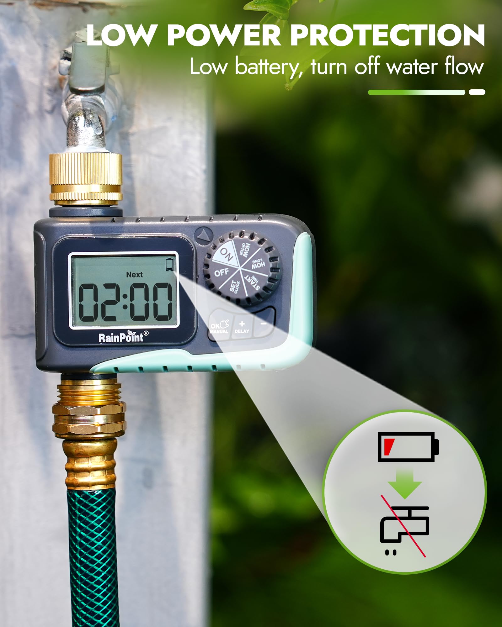 Packaging of RAINPOINT Sprinkler Timer 2PCS