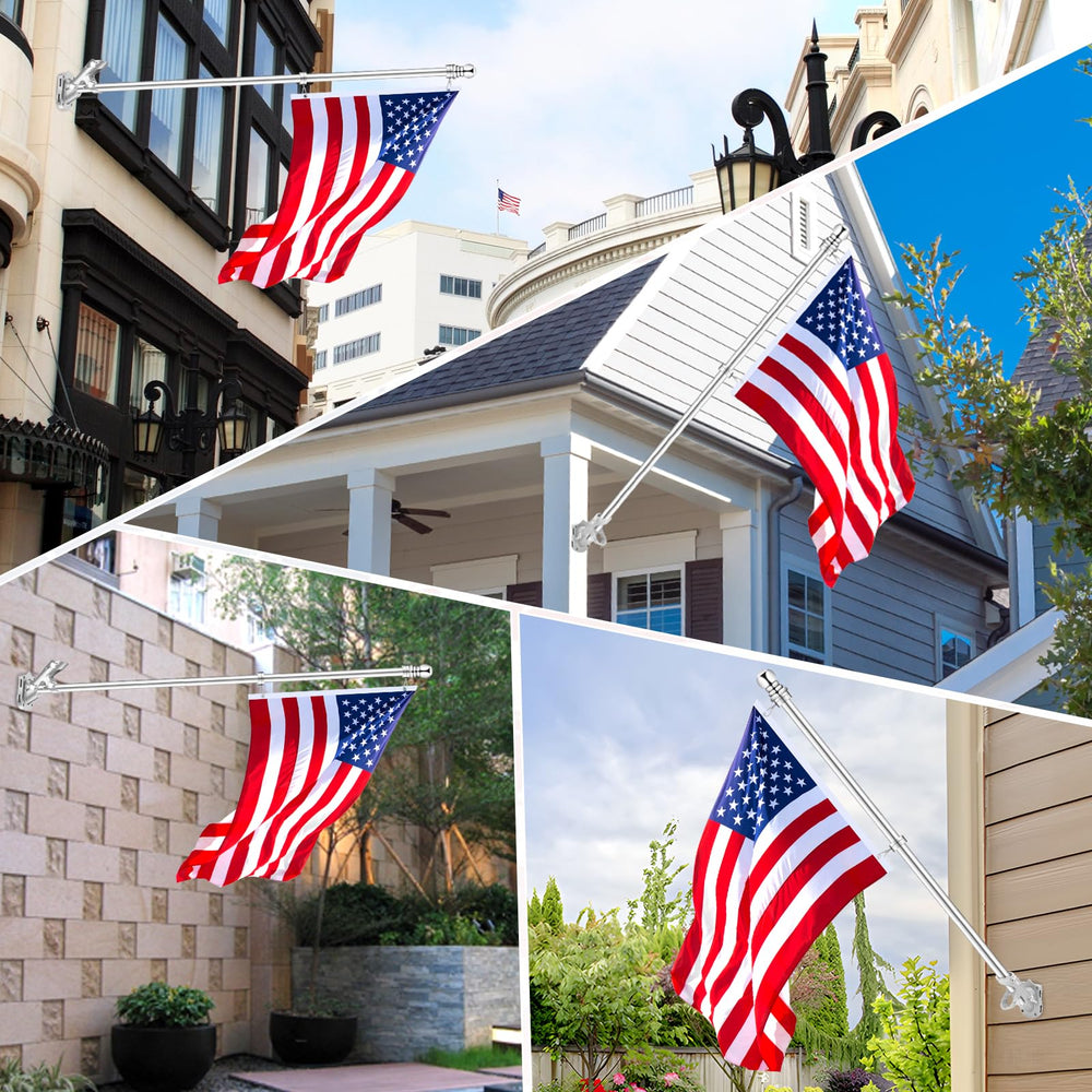 Packaging of REERON flag pole holder with specifications listed