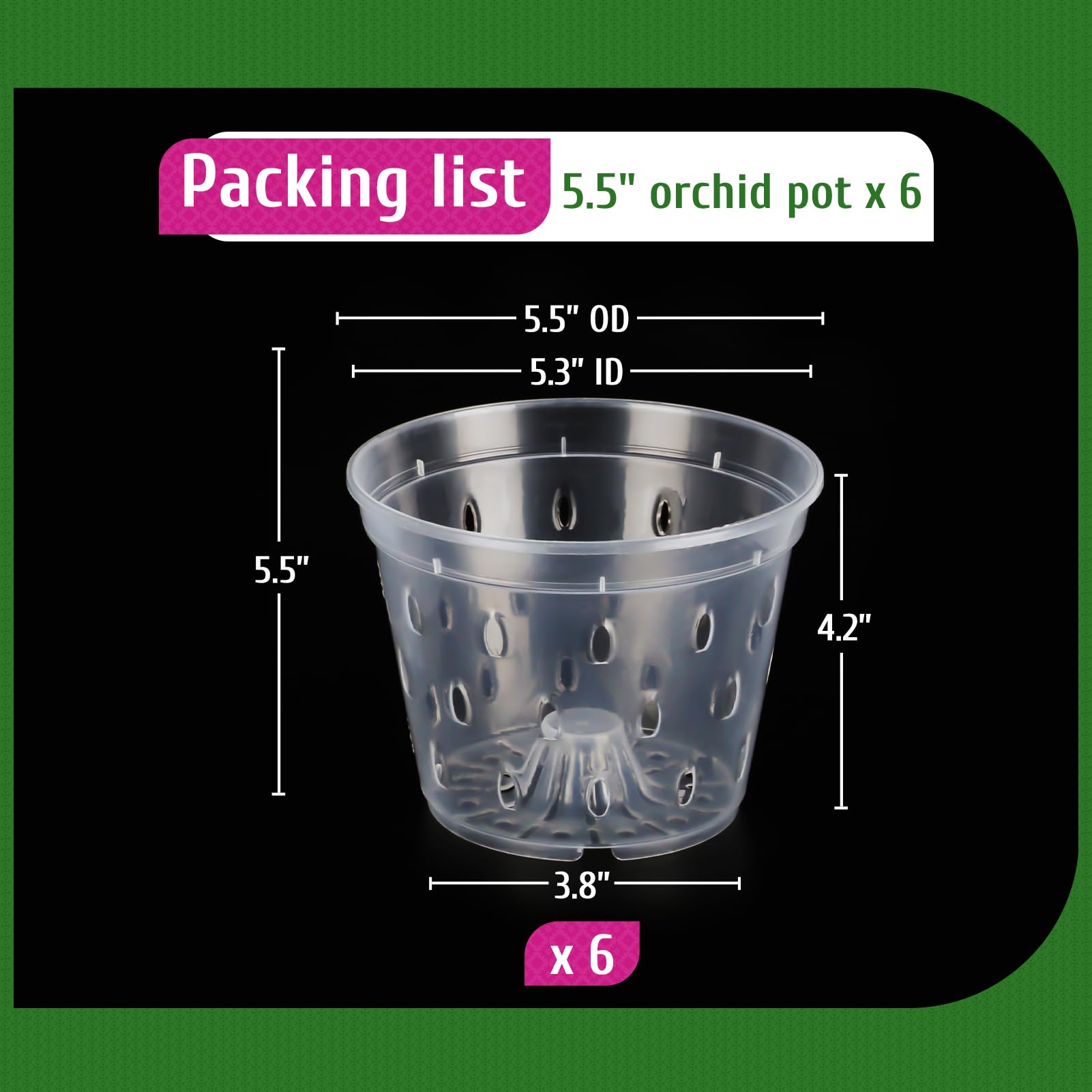Packaging of REMIAWY Clear Orchid Pots for sale