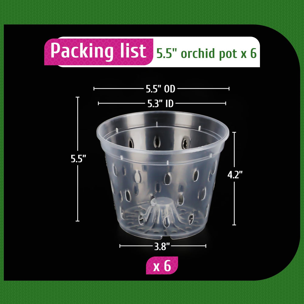 Packaging of REMIAWY Clear Orchid Pots for sale