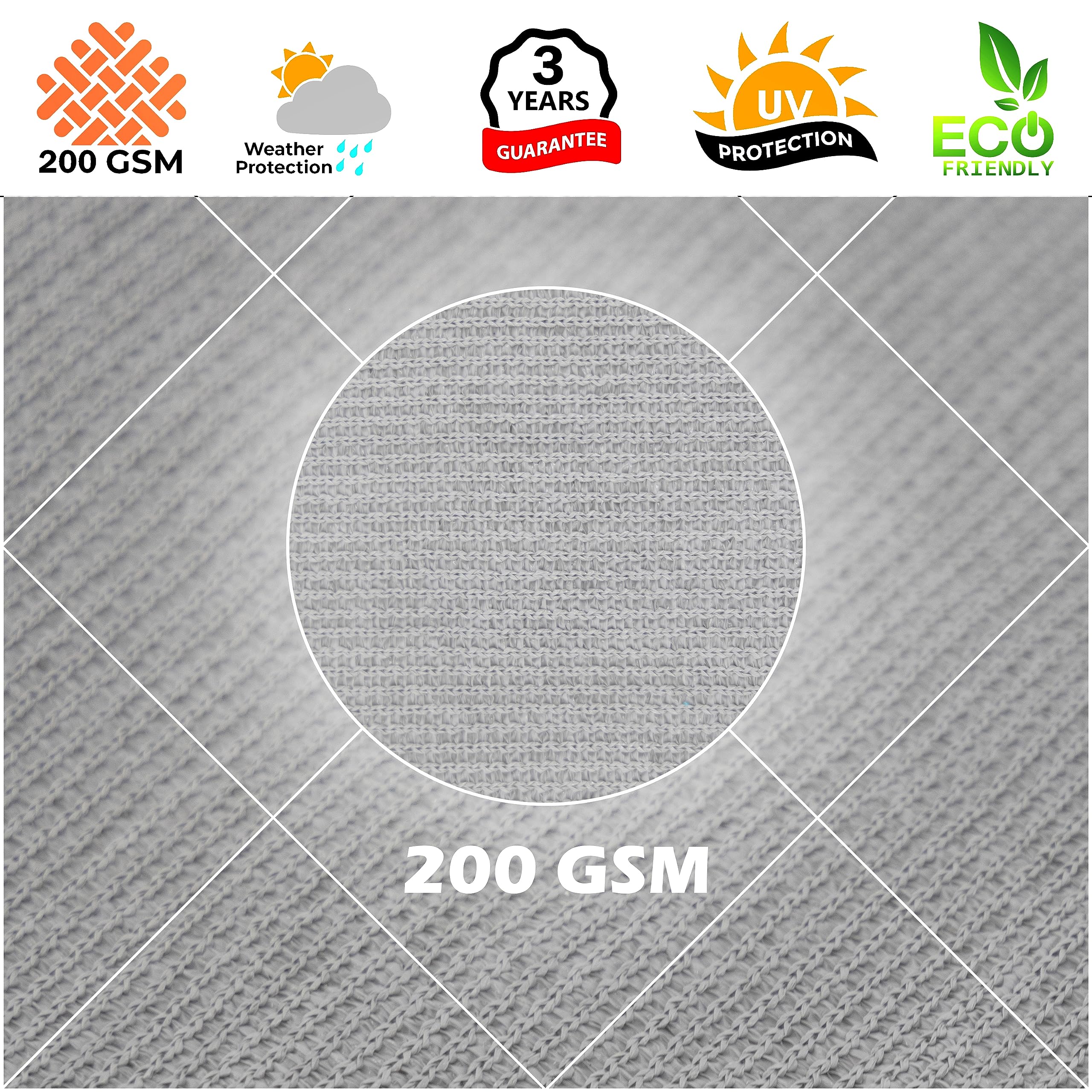 Packaging of Royal Shade triangle sun shade sail