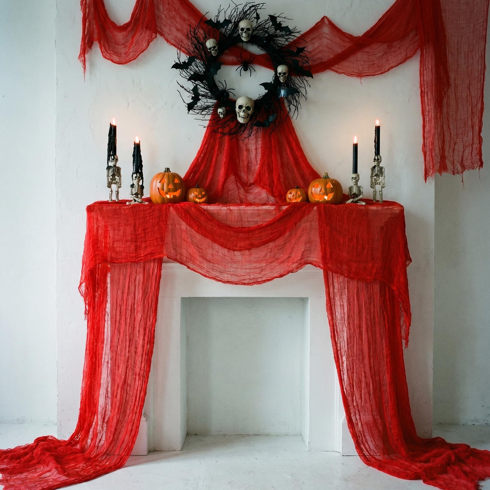 Packaging of RunNico 300" x 39" Halloween Scary Gauze