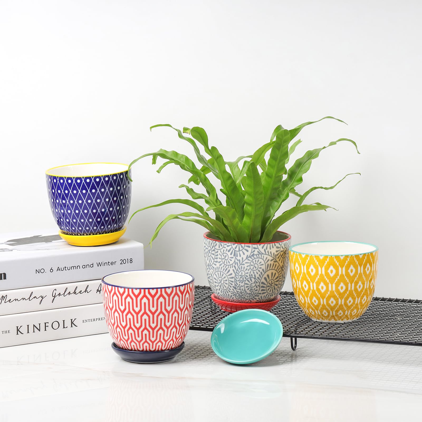 Packaging of Selamica 4.6 inch ceramic pots with foam