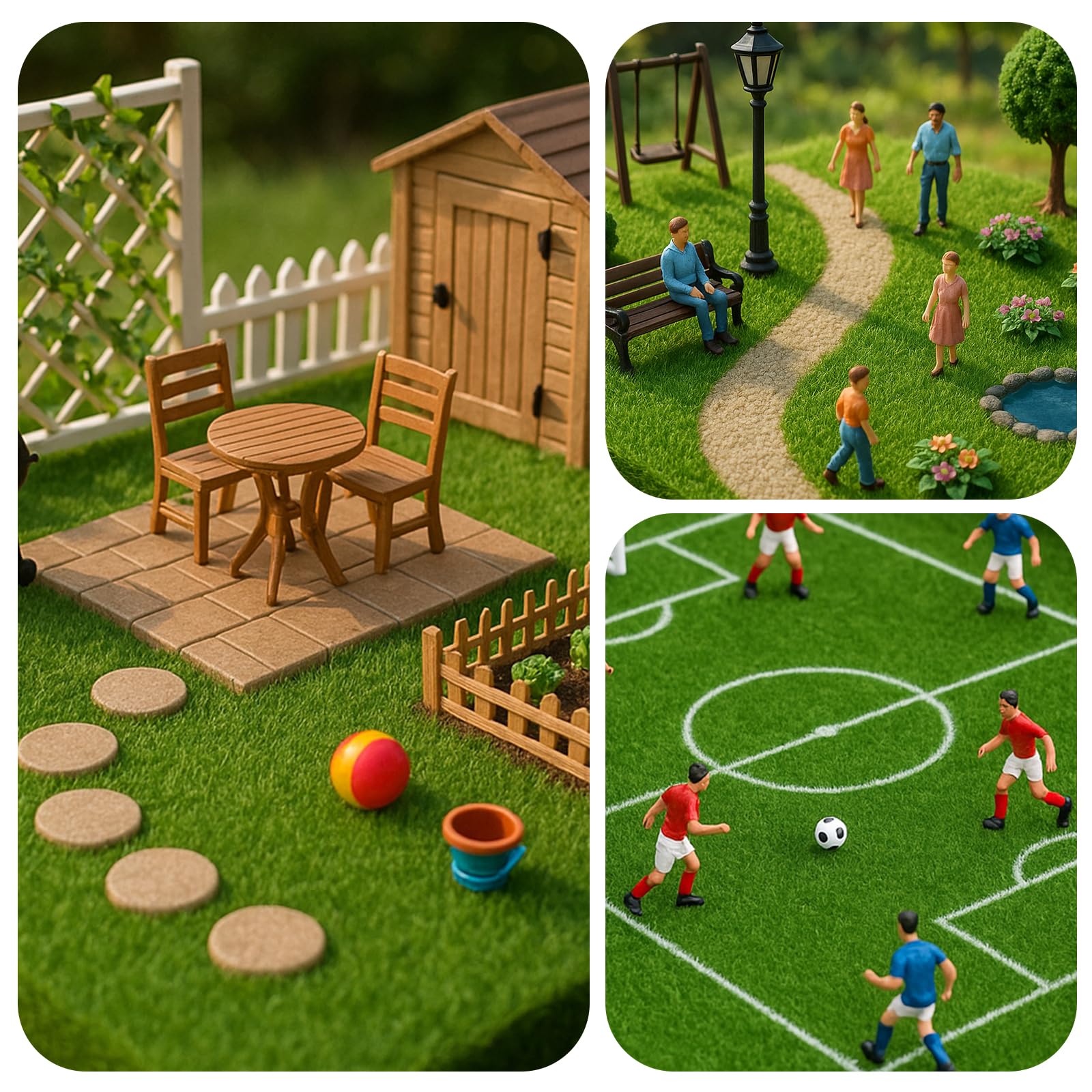 Packaging of Shindel artificial grass tiles