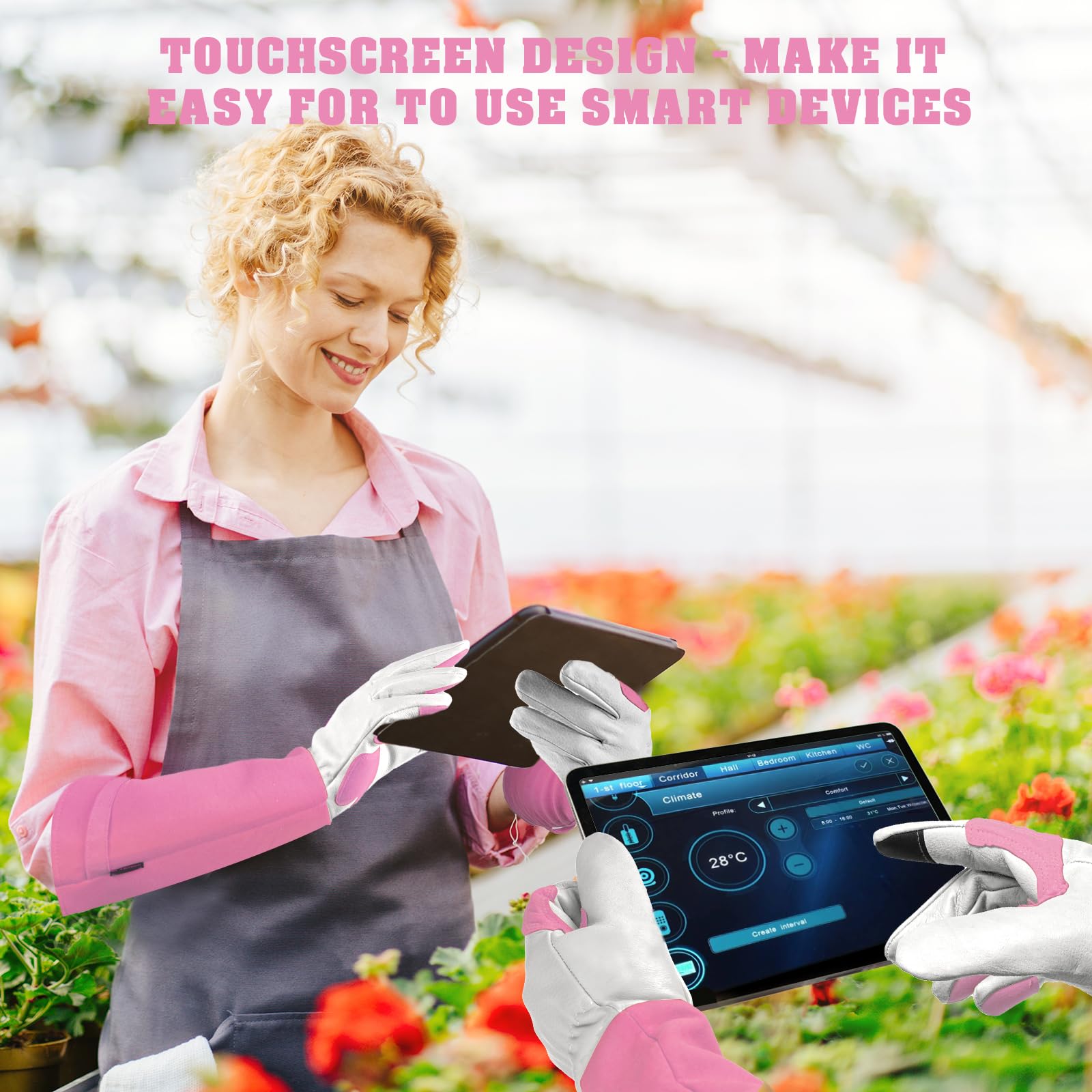 Packaging of SLARMOR Gardening Gloves with product details