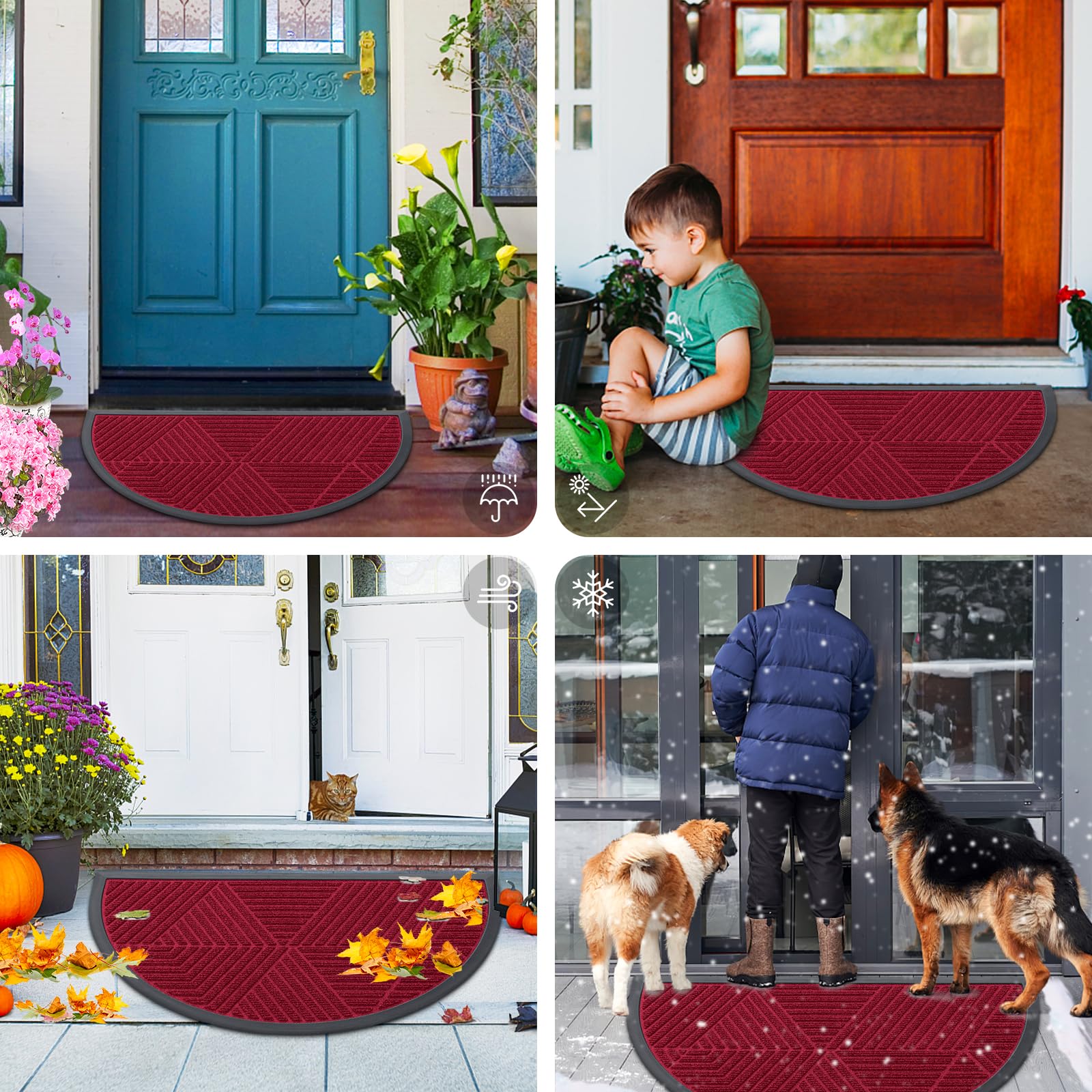 Packaging of Smiry Half Circle Doormat