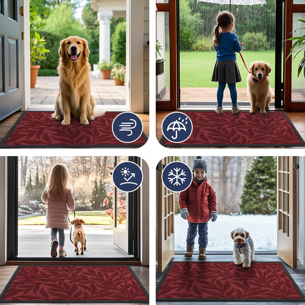 Packaging of Smiry Leaf Front Door Mat