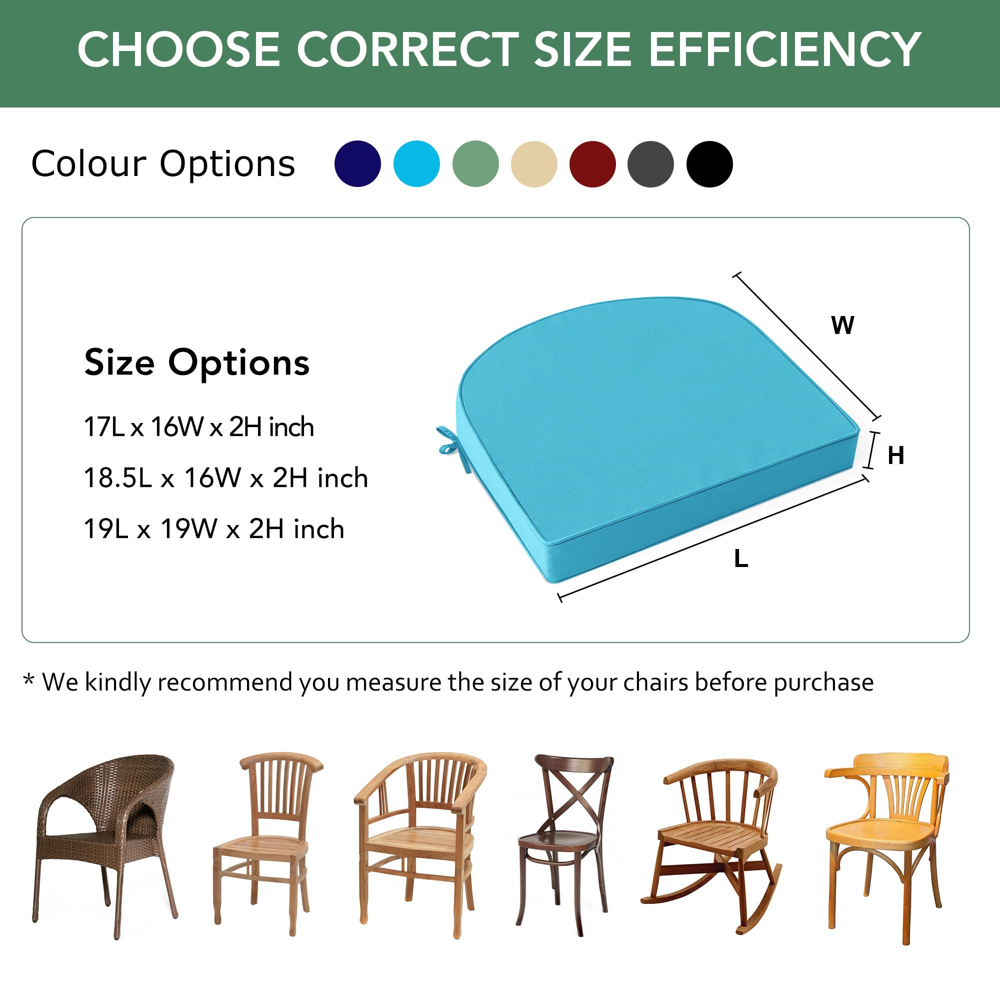 Packaging of Summsun outdoor chair cushions