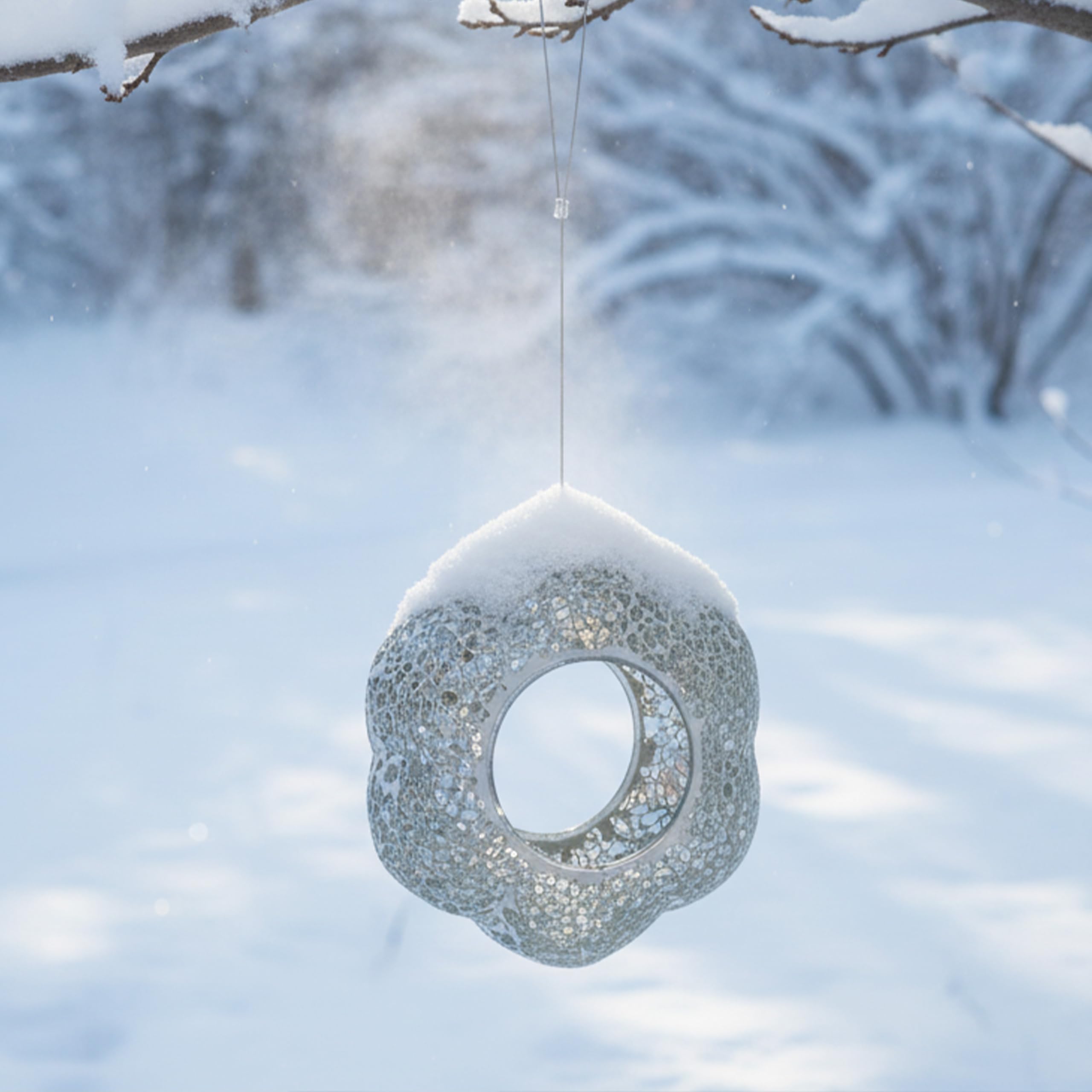 Packaging of Sunnydaze Mosaic Glass Bird Feeder