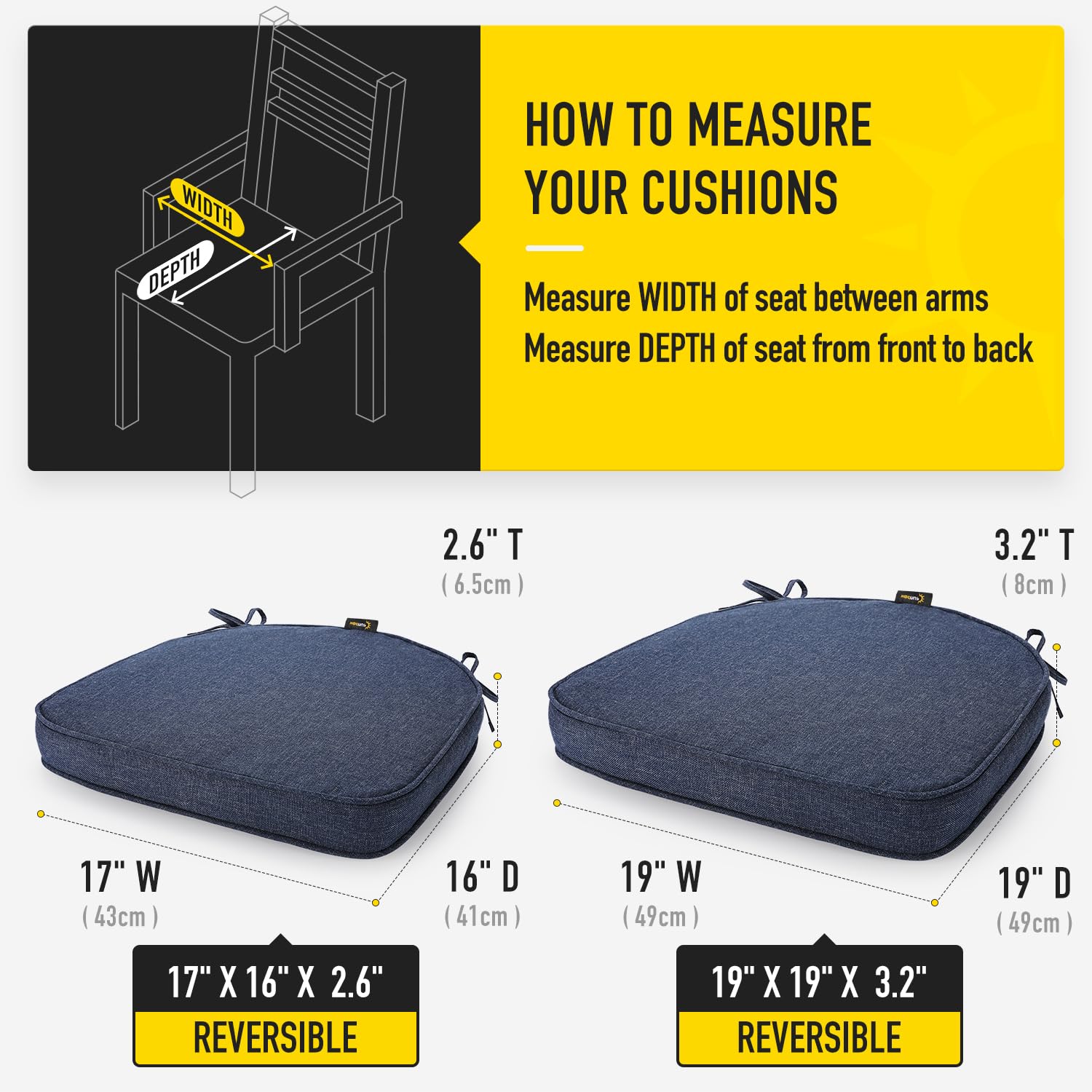 Packaging of SUNROX Gel Memory Foam Chair Cushions