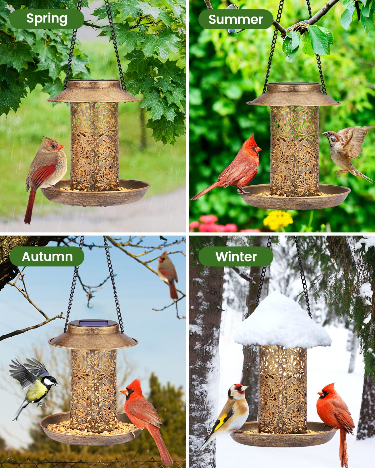 Packaging of SWEETFULL Solar Bird Feeder with user manual