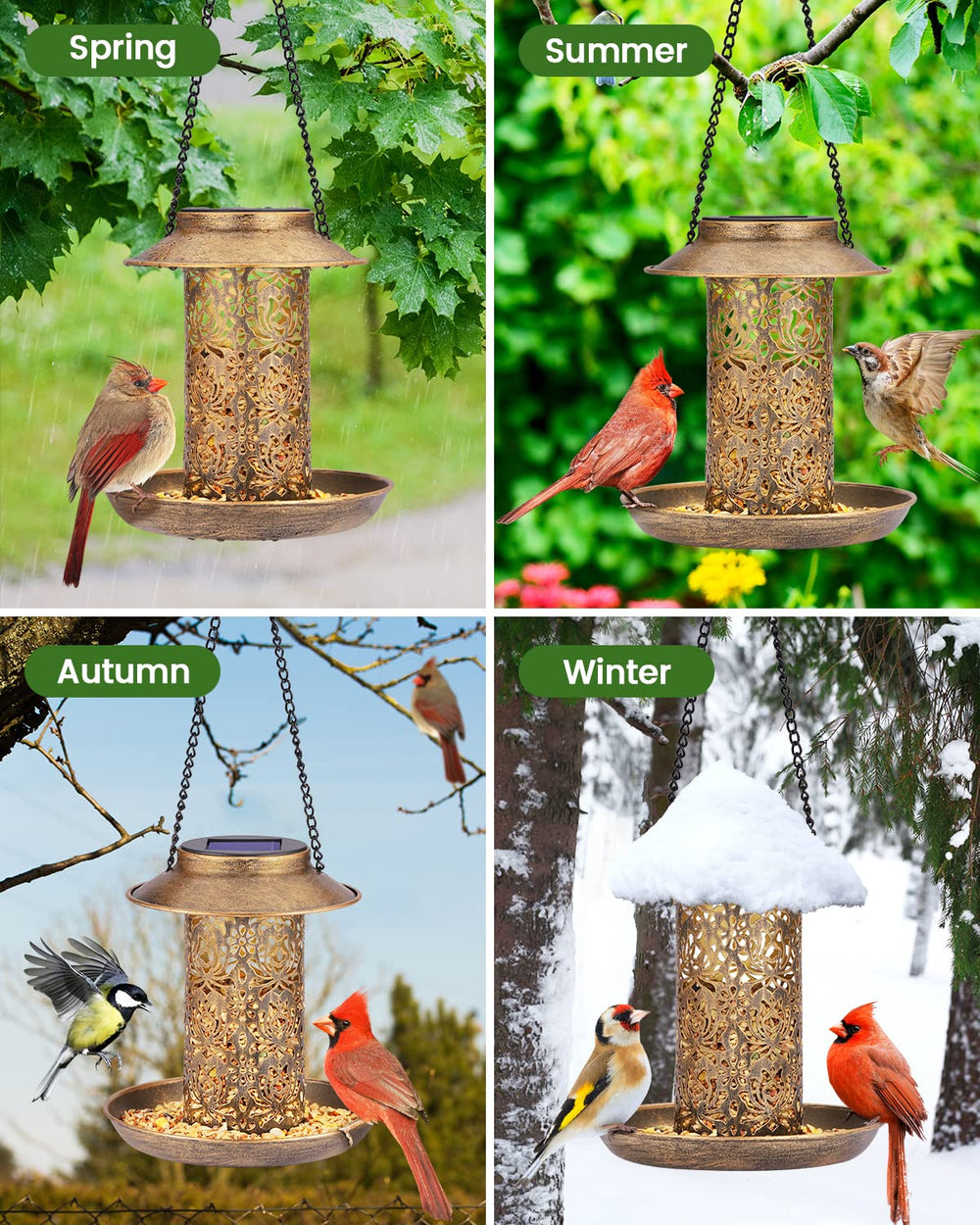 Packaging of SWEETFULL Solar Bird Feeder with user manual