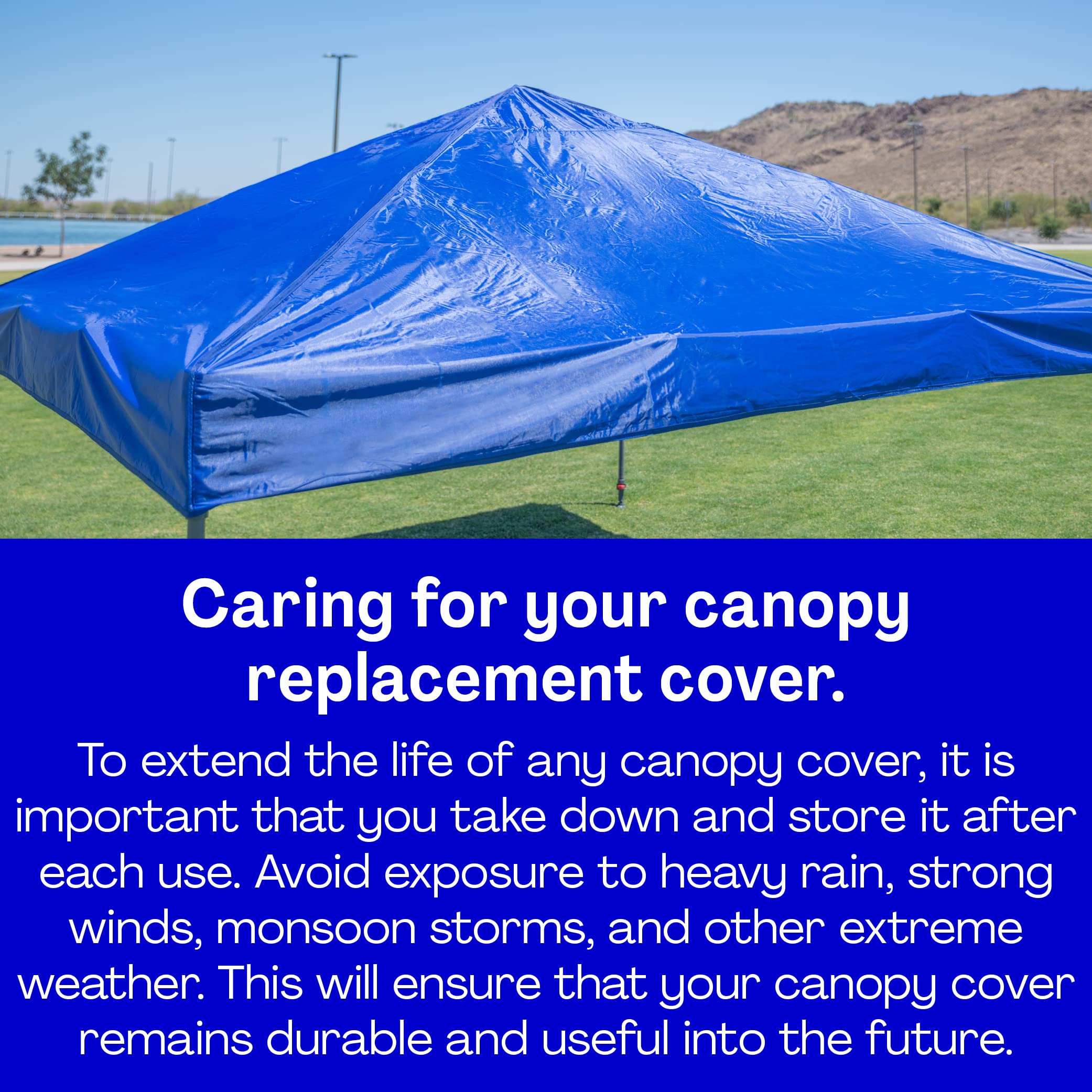 Packaging of the Breezy and Company canopy top replacement cover