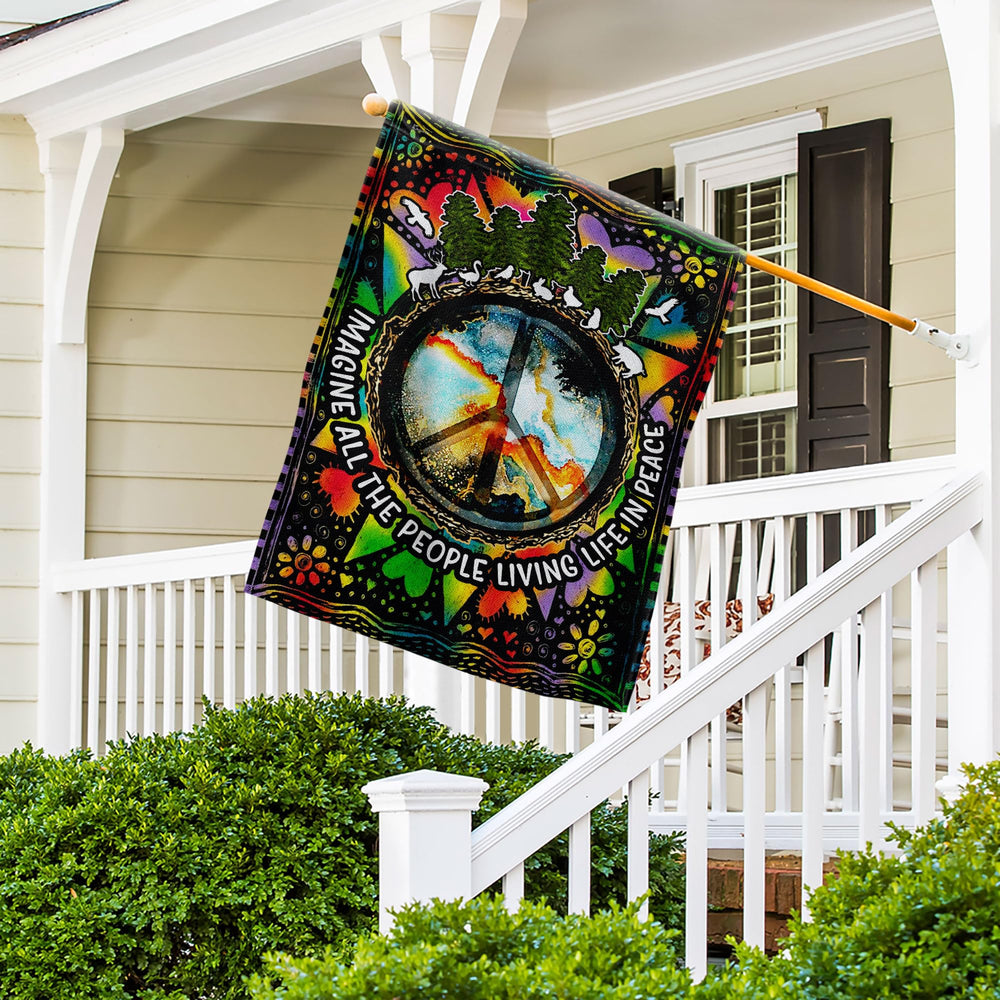 Packaging of the FLAGWIX Hippie House Flag