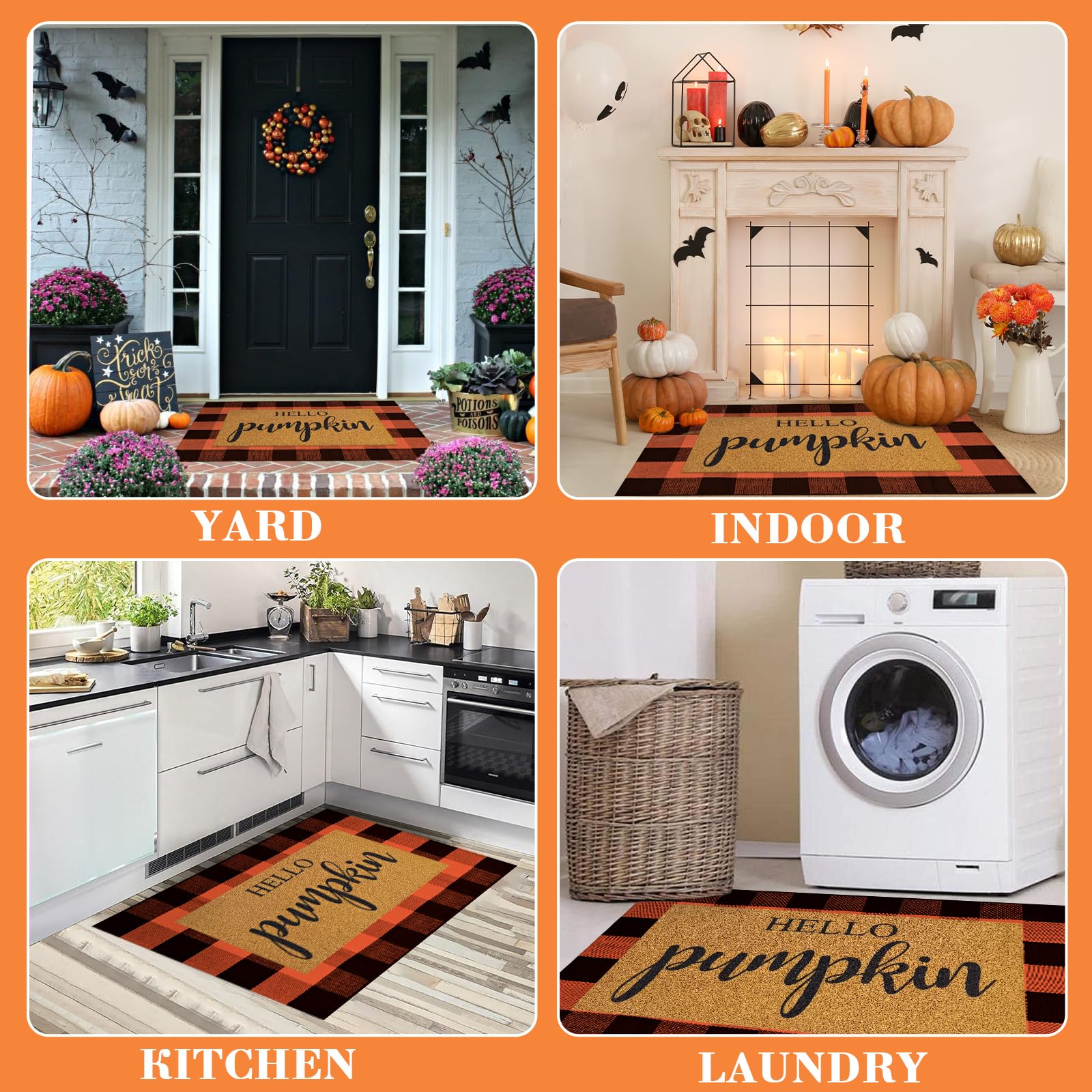 Packaging of the Giaueoa Fall Door Mat Combo Set