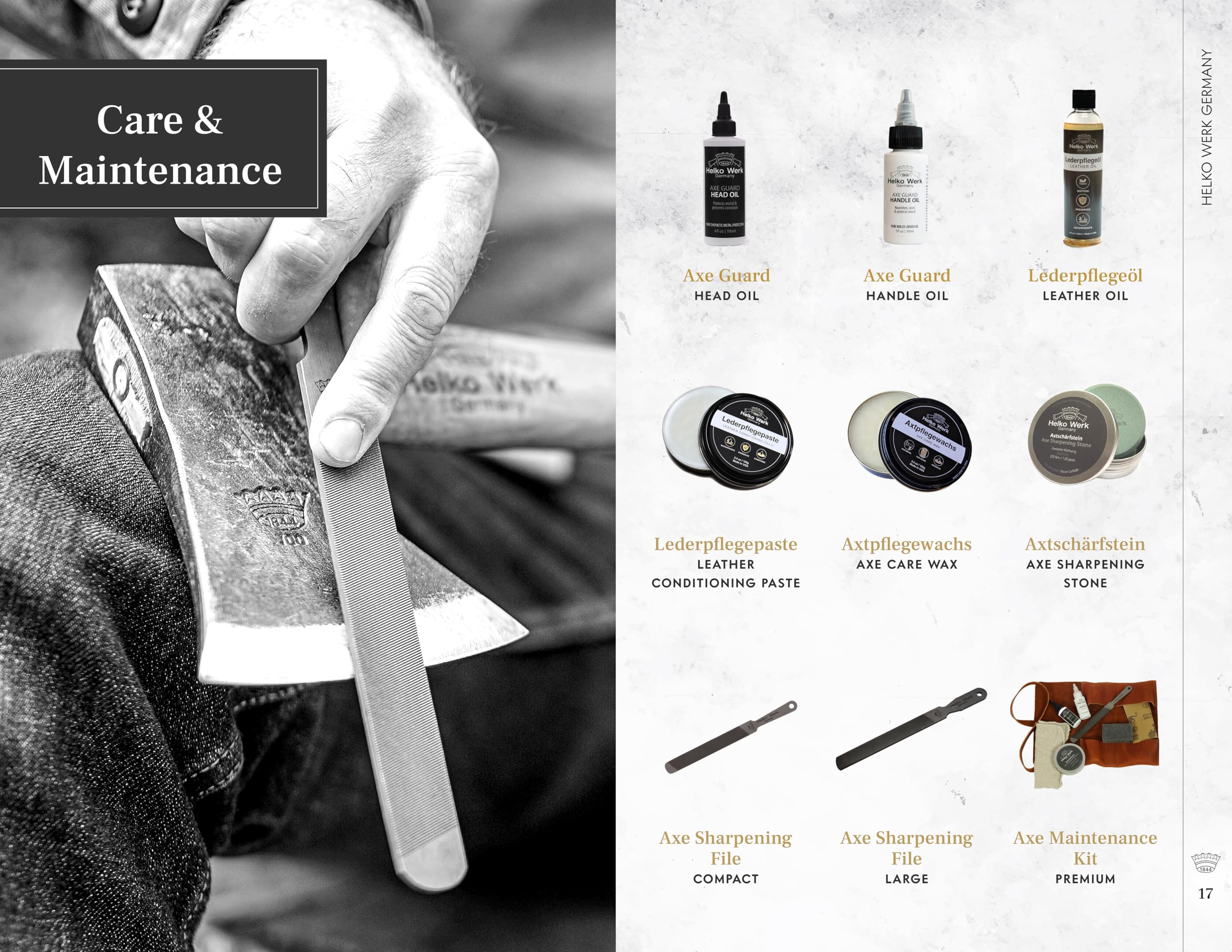Packaging of the Helko Werk Expedition Felling Axe