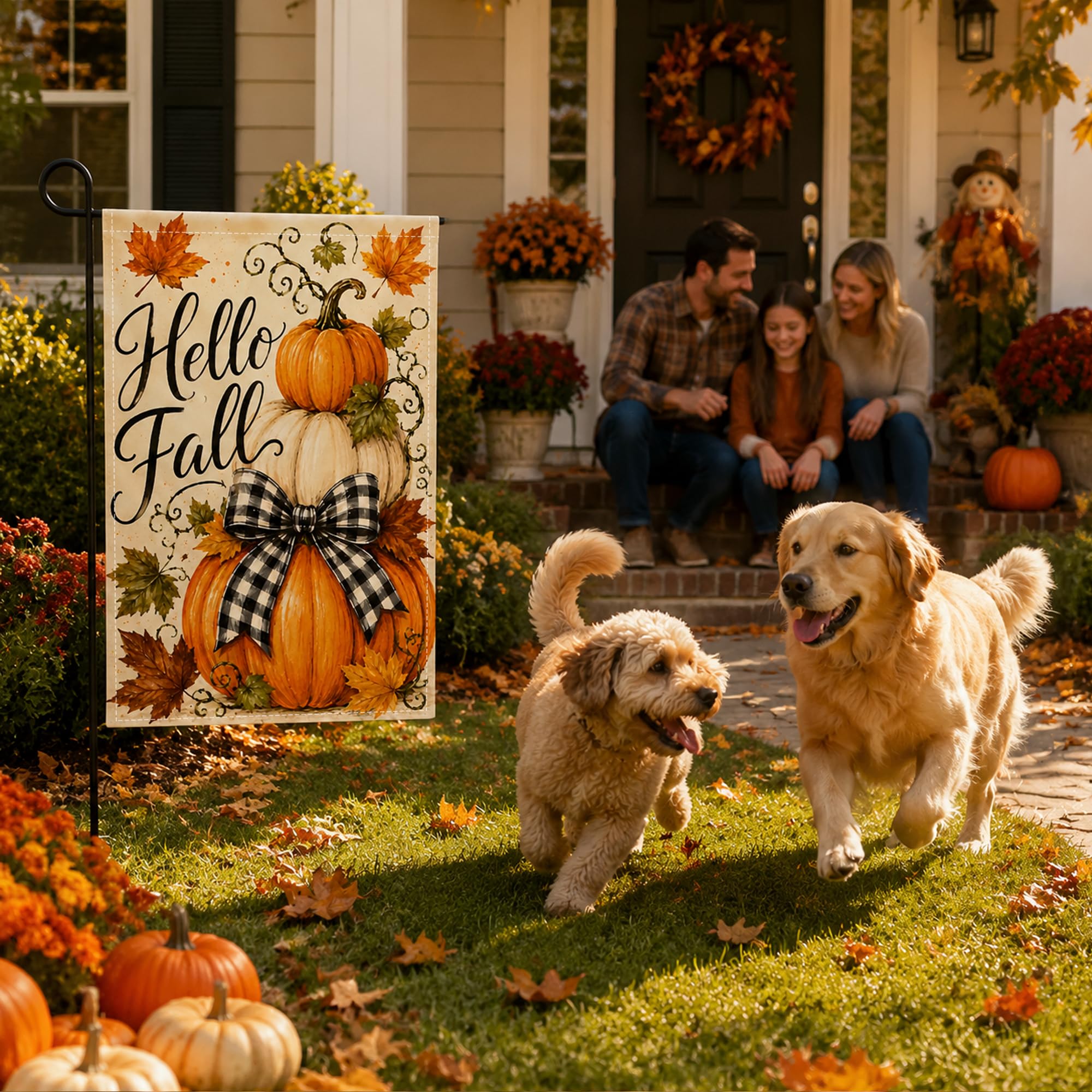 Packaging of the OHOME Hello Fall Garden Flag