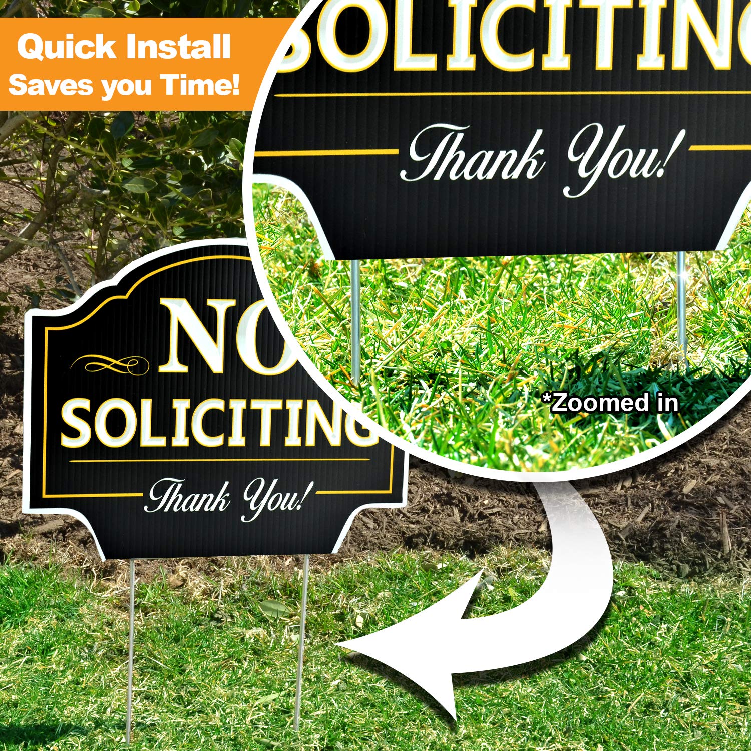 Packaging of the Signs Authority No Soliciting Sign before installation