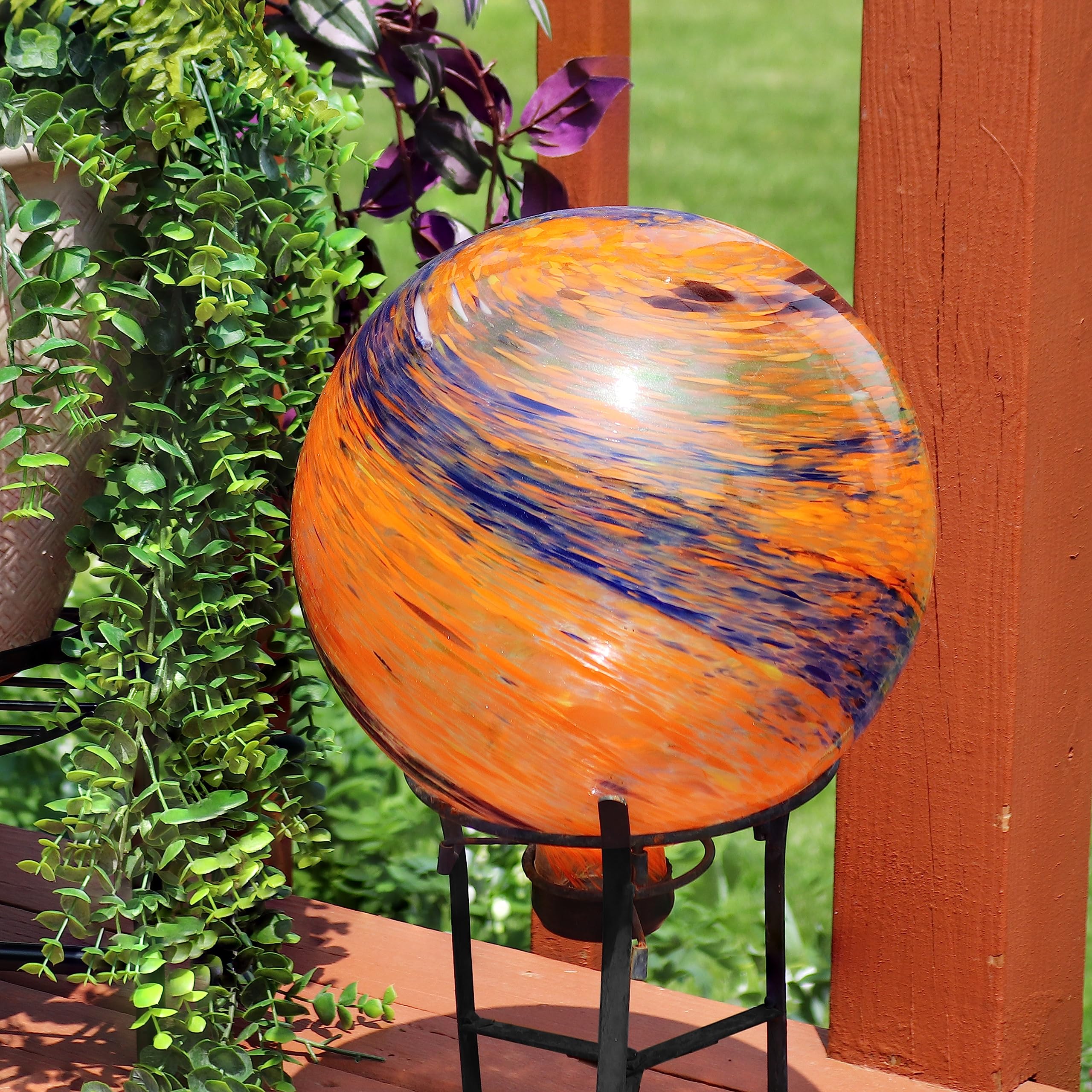 Packaging of the Sunnydaze 10-inch Glass Gazing Ball