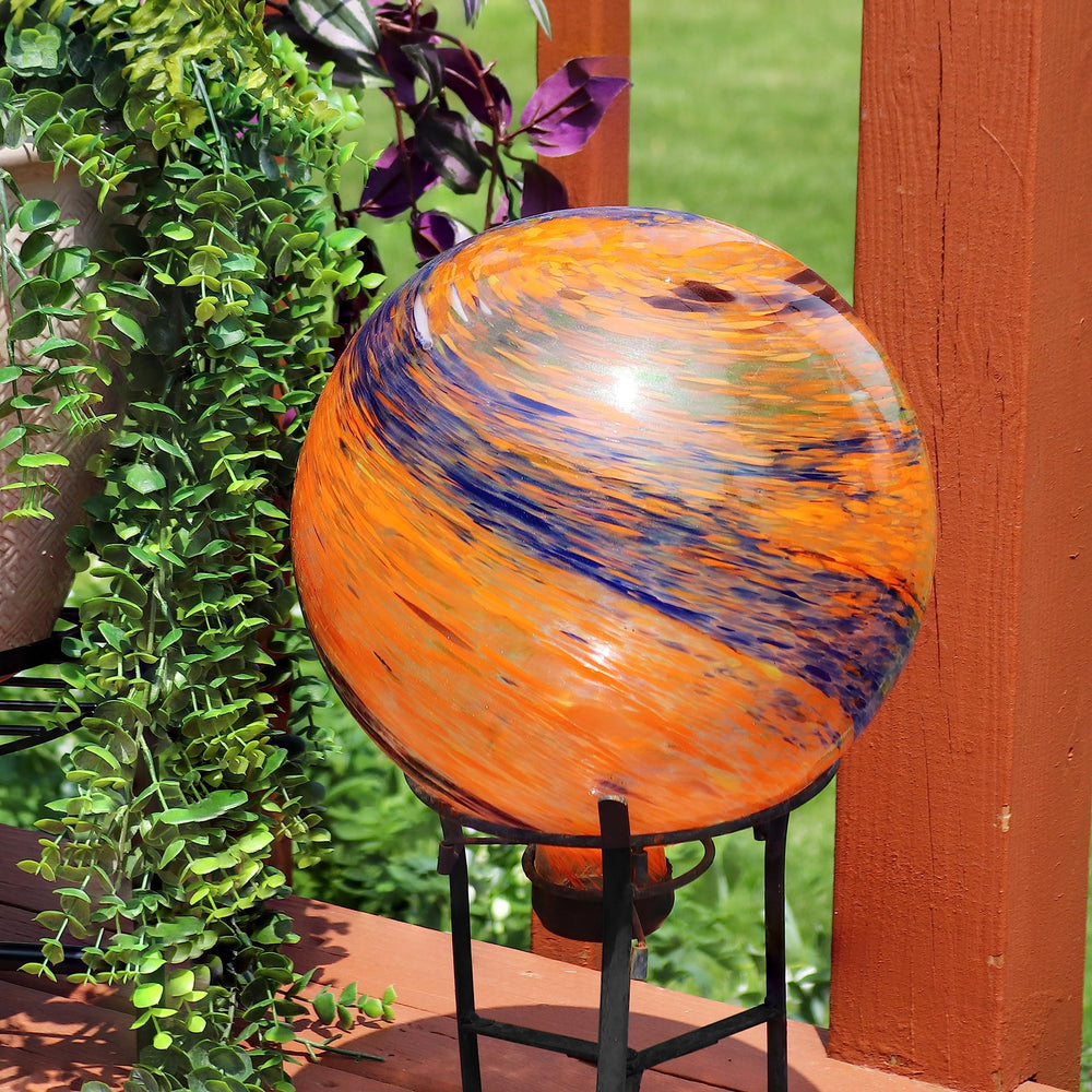 Packaging of the Sunnydaze 10-inch Glass Gazing Ball
