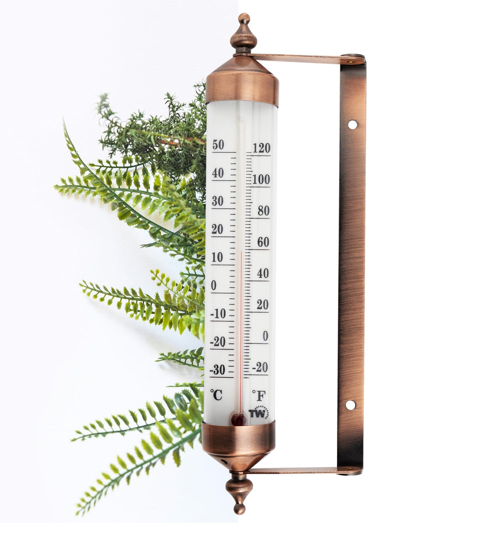 Packaging of the Thermometer World Bronze Effect Outdoor Thermometer