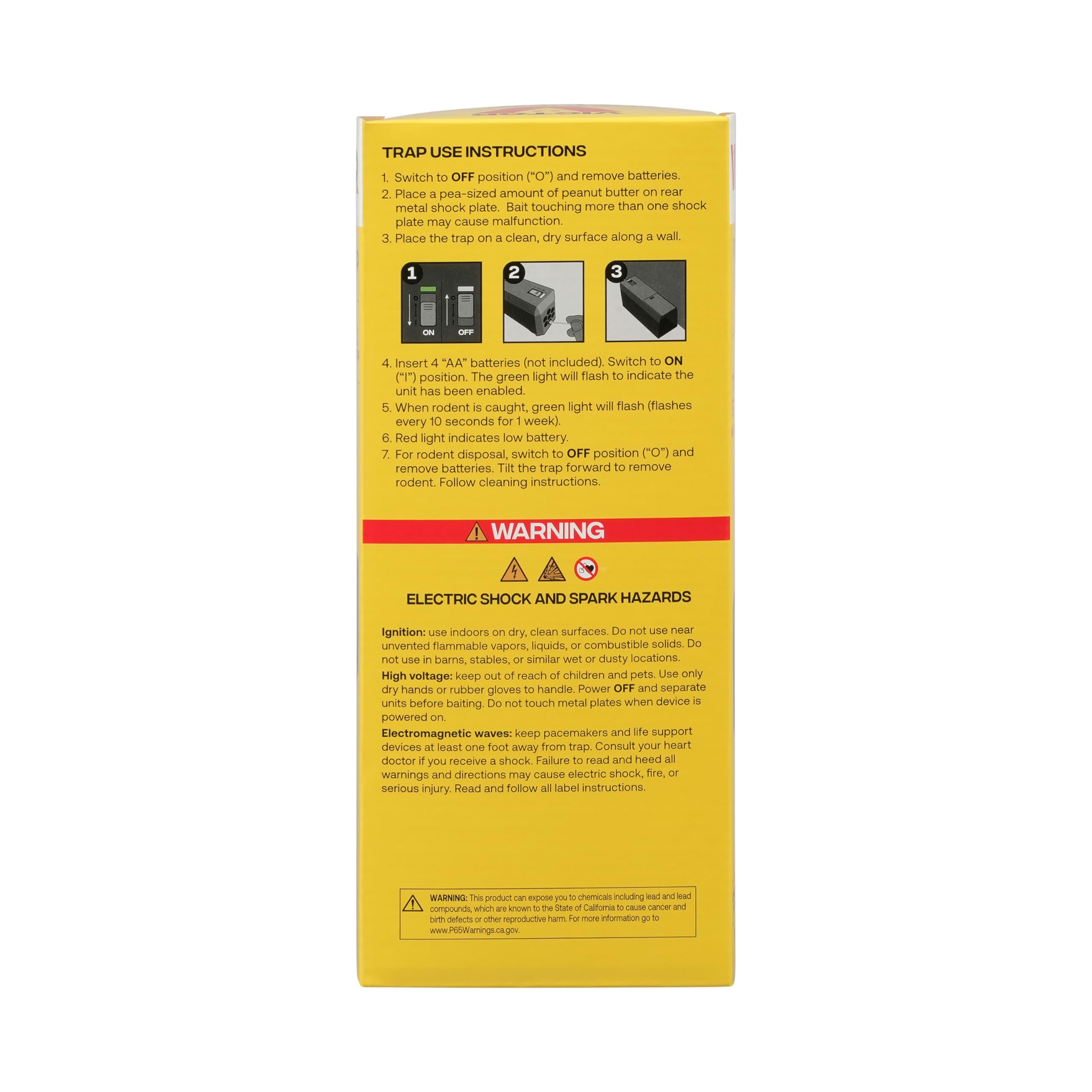 Packaging of the Victor Electronic Rat Trap, 3-Pack
